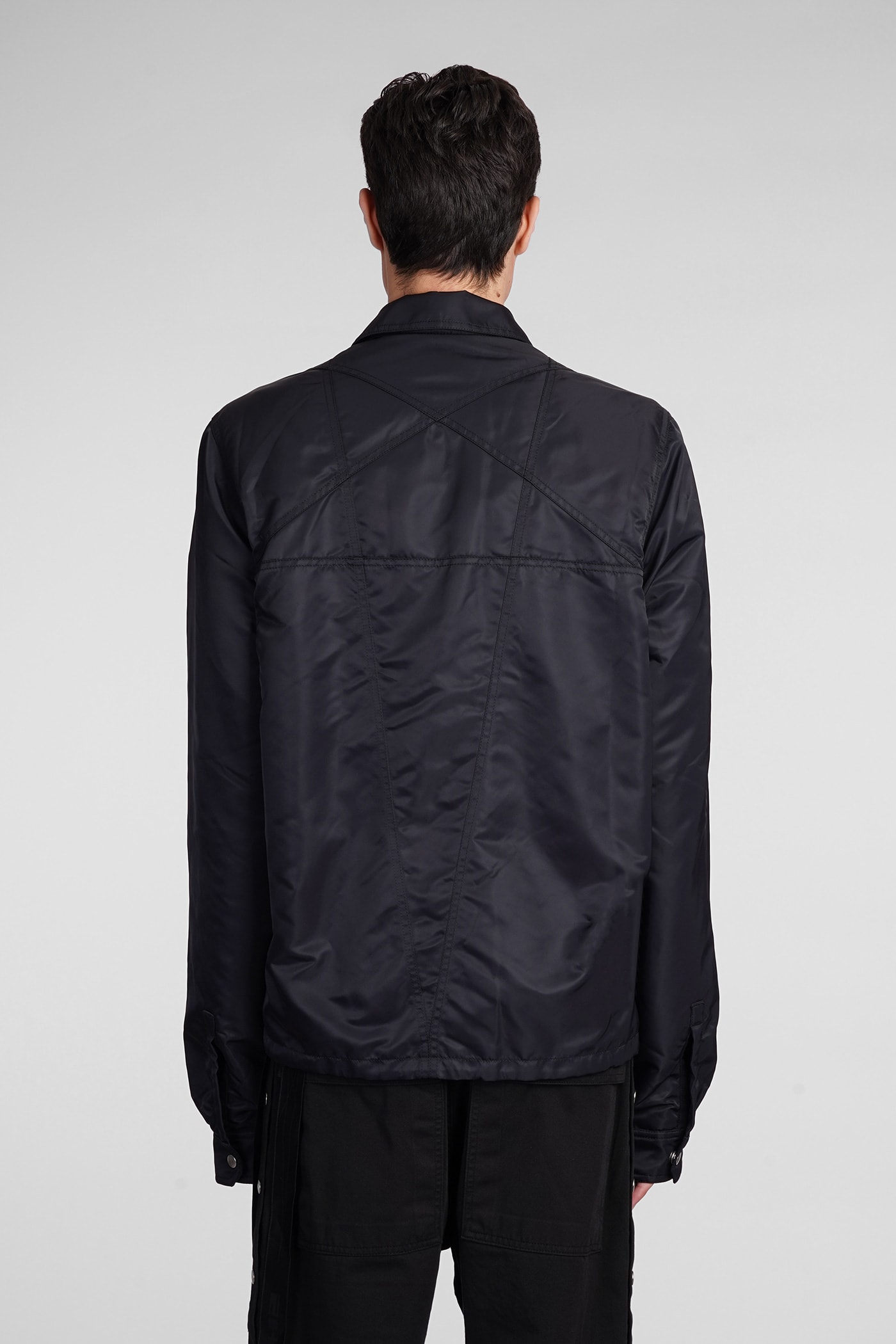 Shop Drkshdw Zipfront Jkt Casual Jacket In Black Nylon