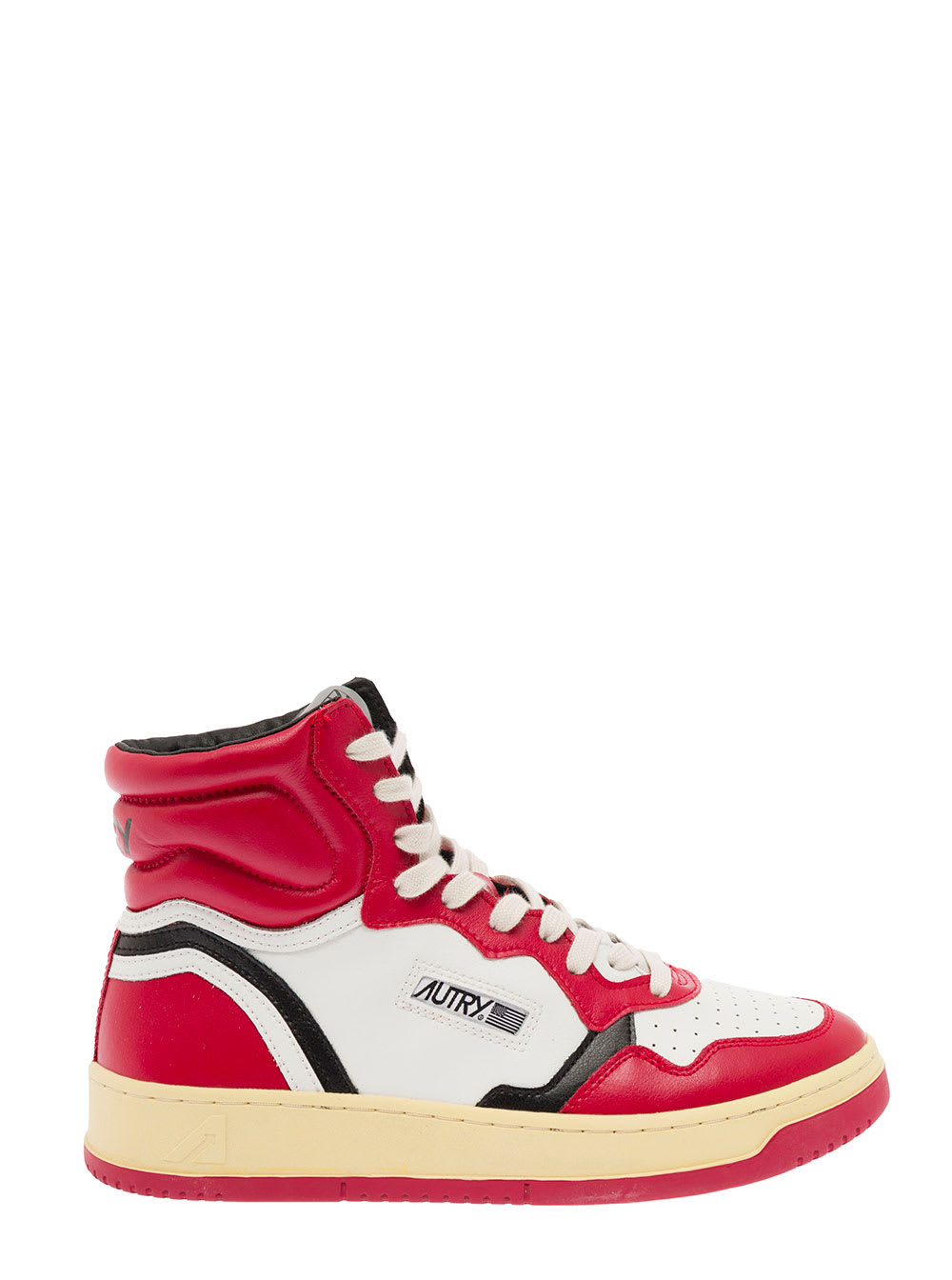 High Top Multicolor Leather Sneaker Autry Man