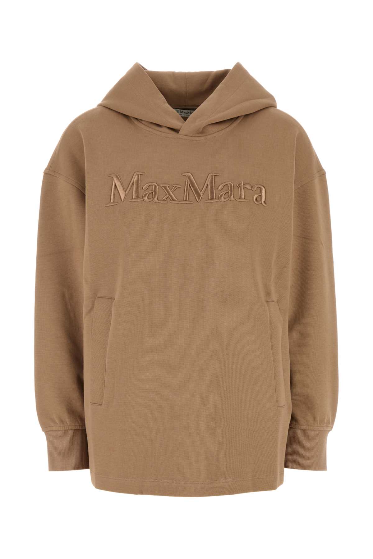 's Max Mara Biscuit Cotton Blend Oversize Visiera Sweatshirt In Brown