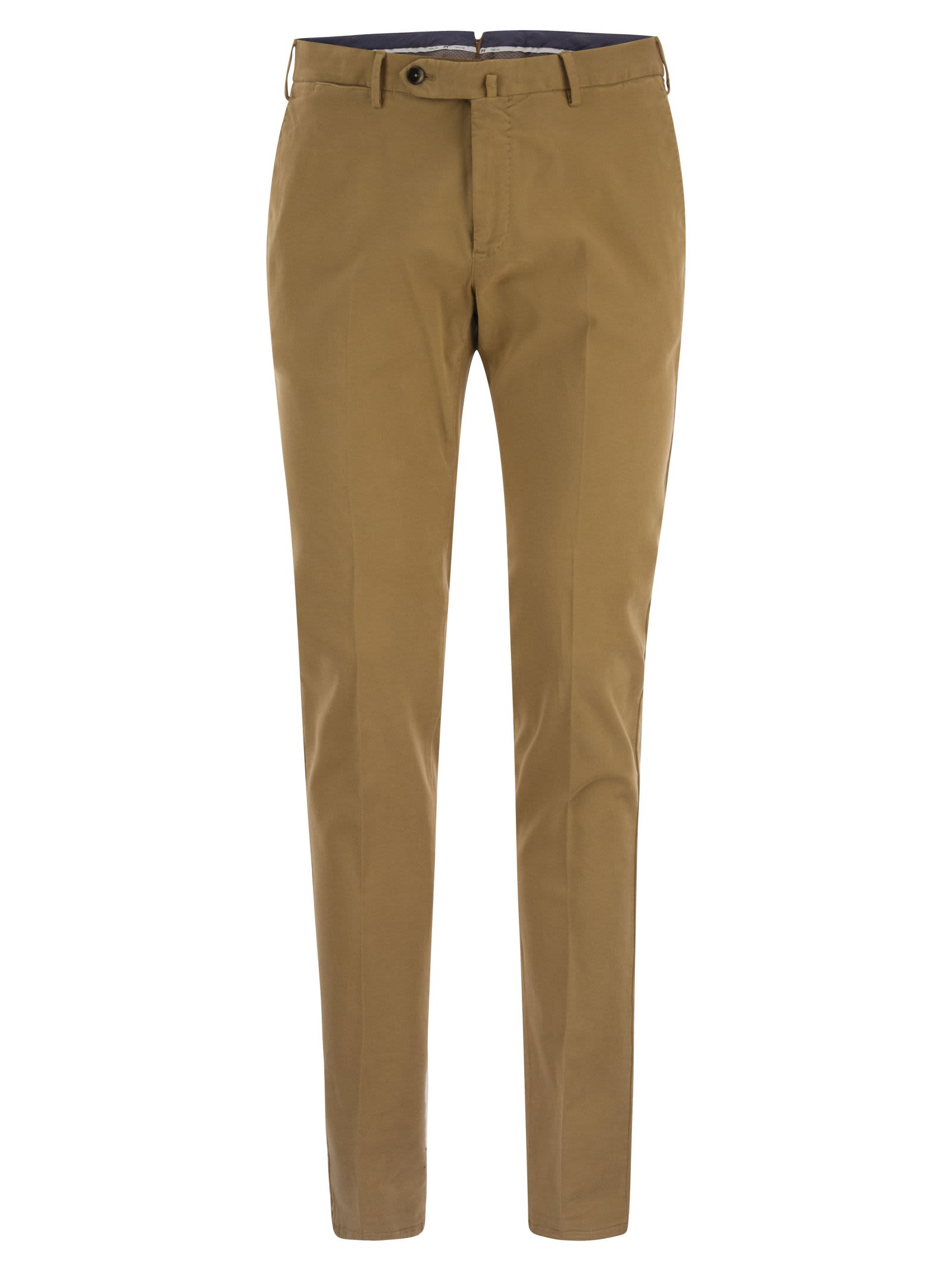 Pt01 Super Slim Trousers In Hazelnut