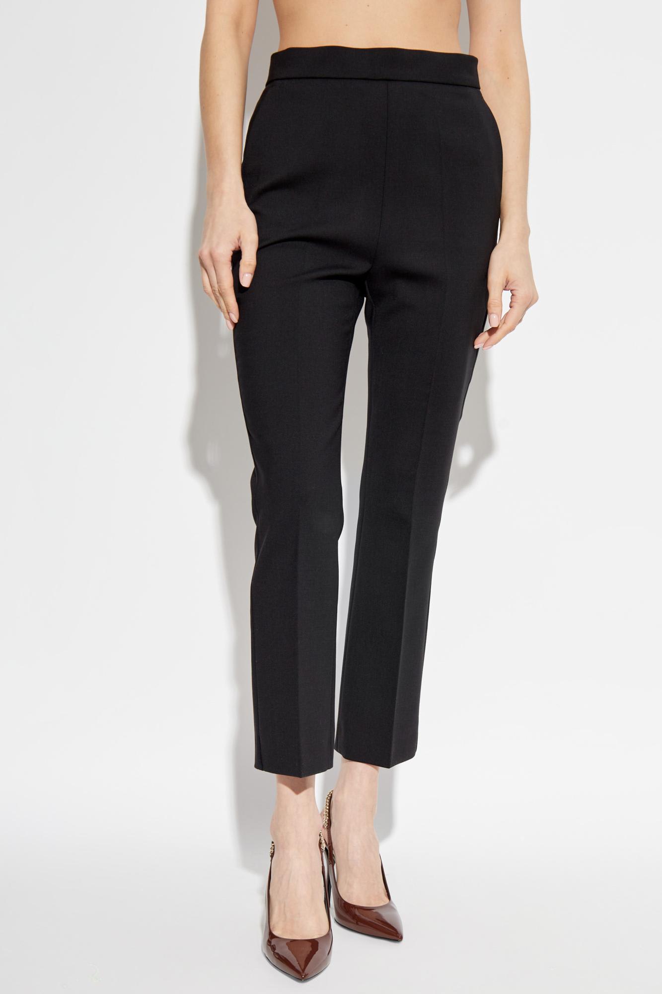 Max Mara Pleated Pants Nepeta In Black