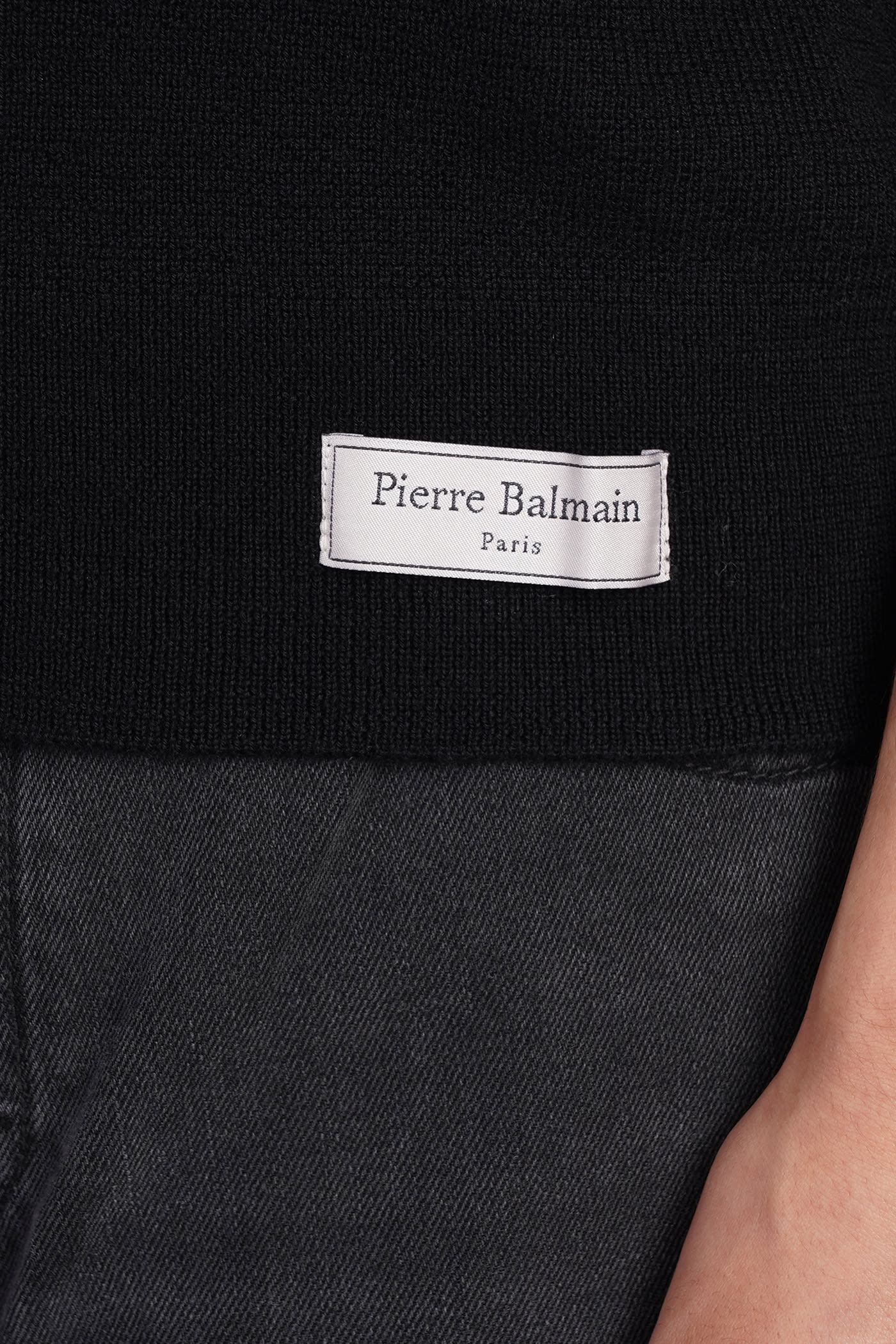 Shop Balmain Polo In Black Wool