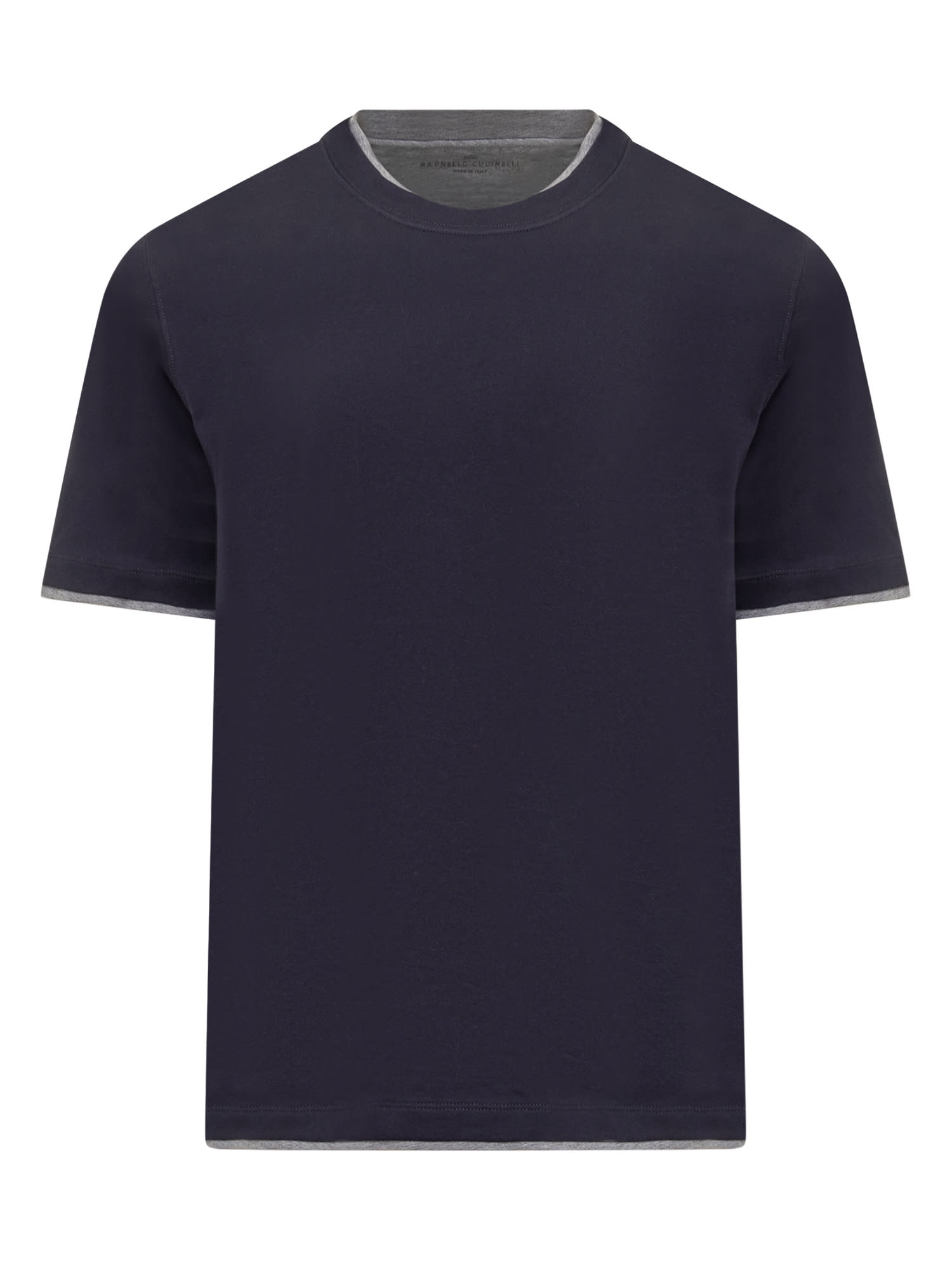 Jersey T-shirt With Ribbed Hem