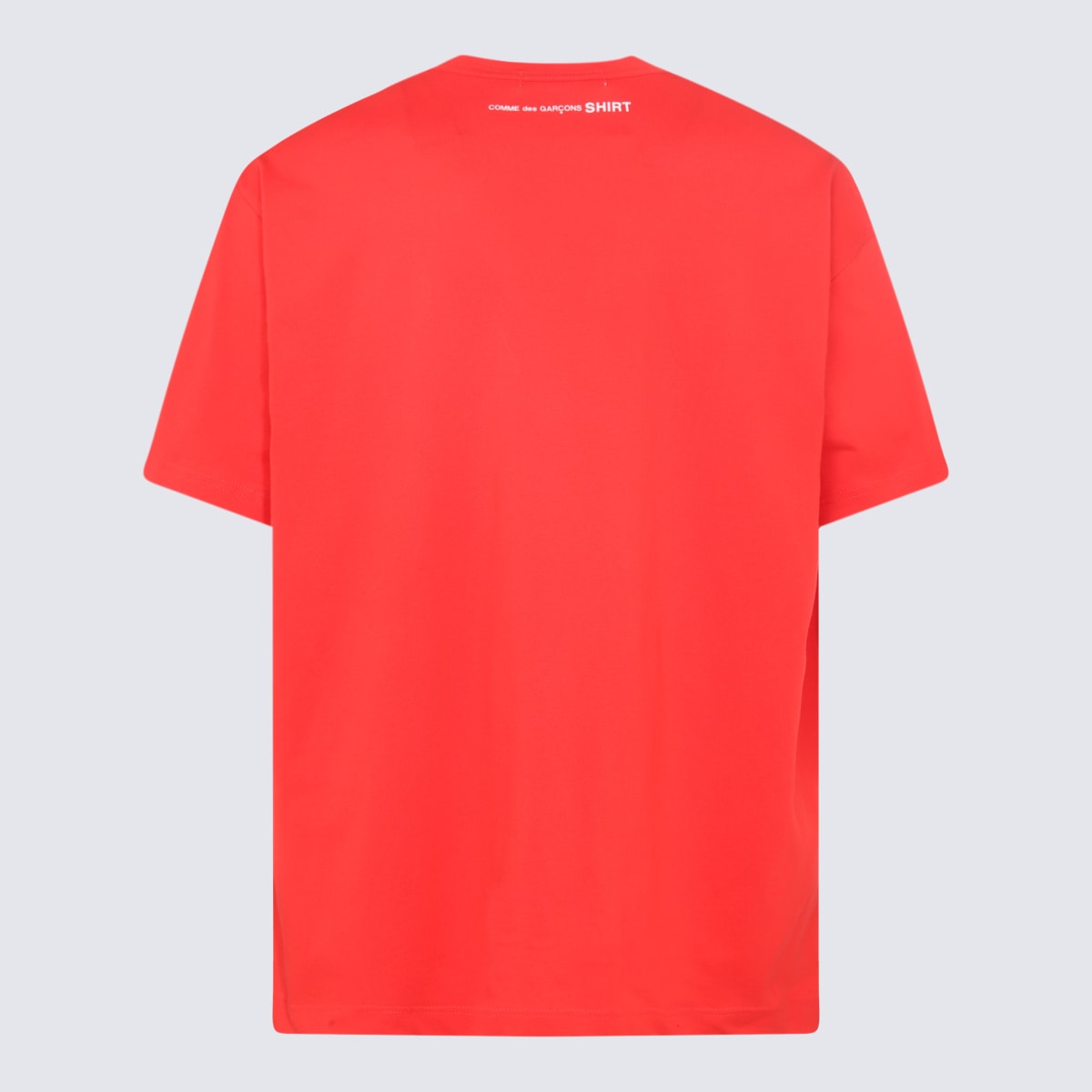 Shop Comme Des Garçons Red Cotton T-shirt