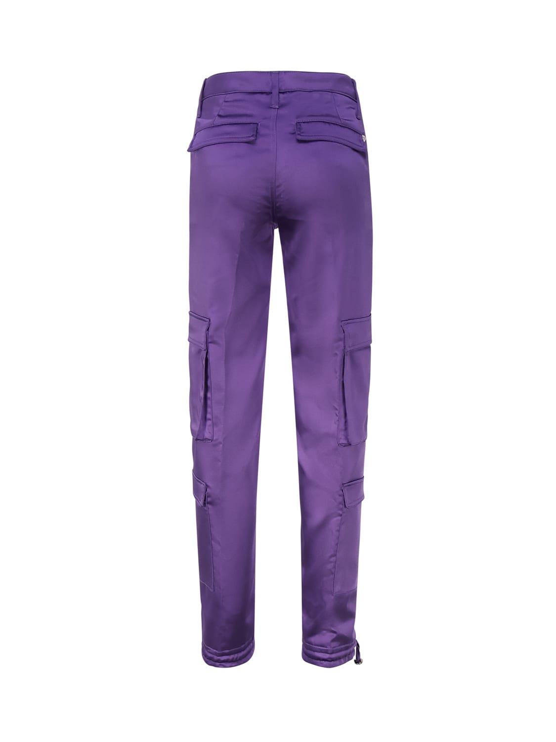 Shop Dondup Tori Loose Cargo Trousers In Purple