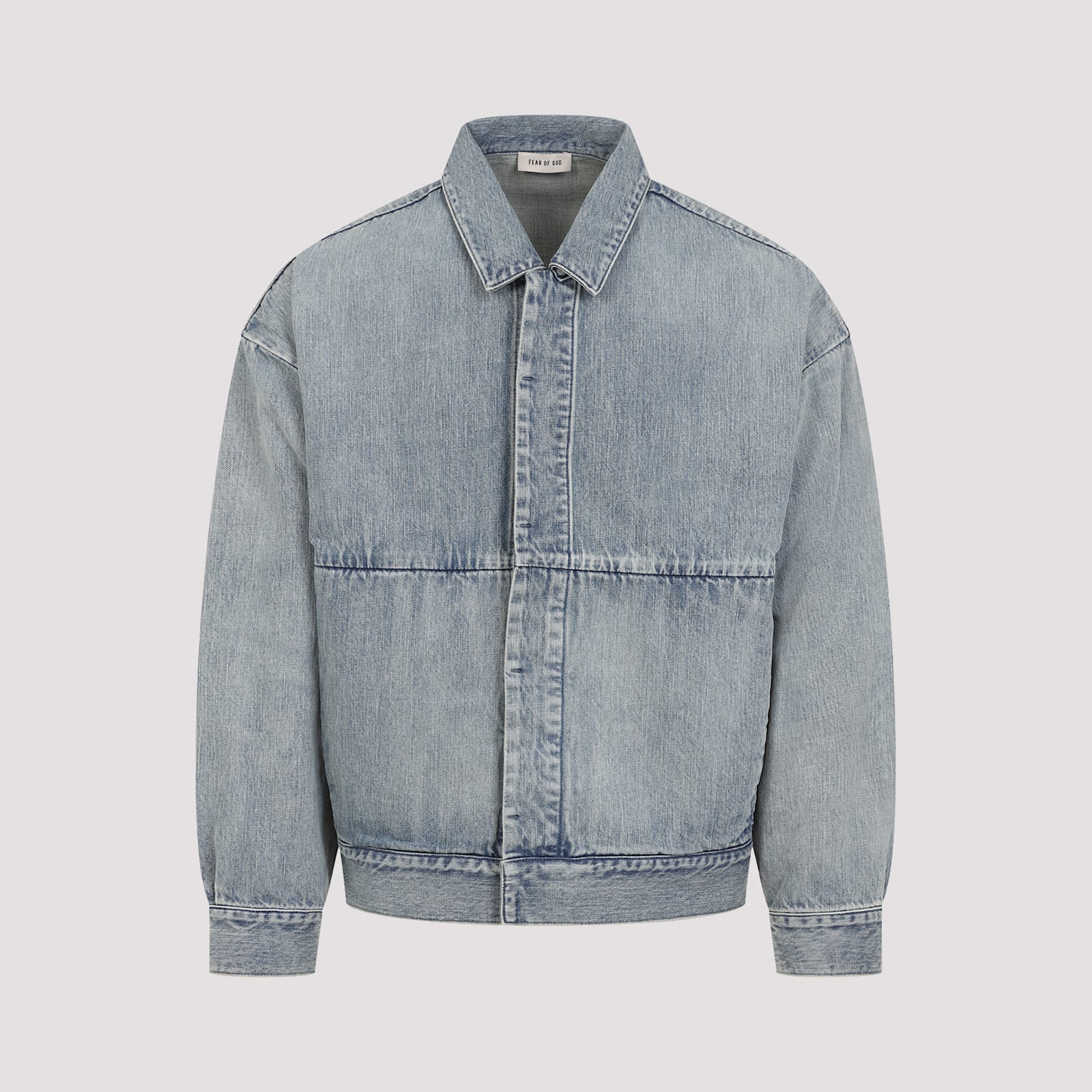 Fear Of God Denim Trucker Casual Jackets And Parka Blue In Medium Indigo