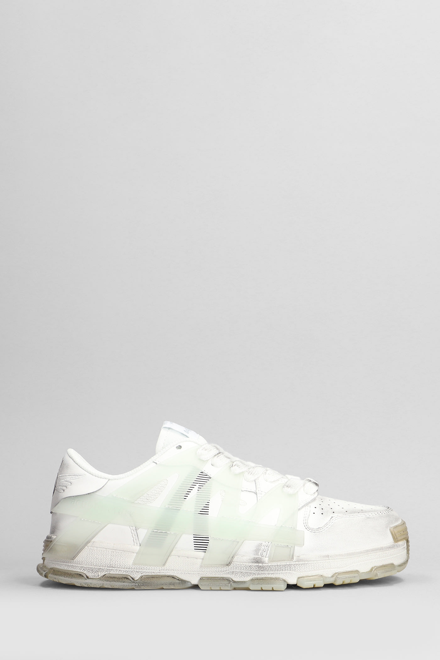 Tank Sneakers In White Leather