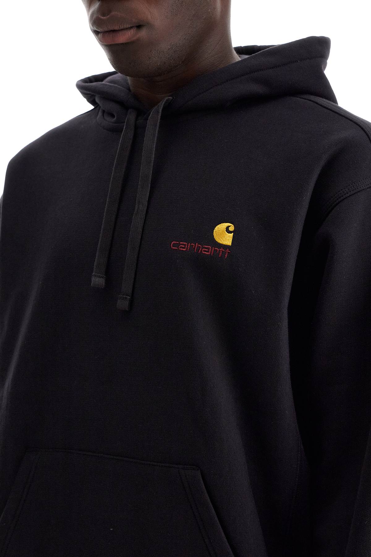 Shop Carhartt American Script Hoodie In Black (black)