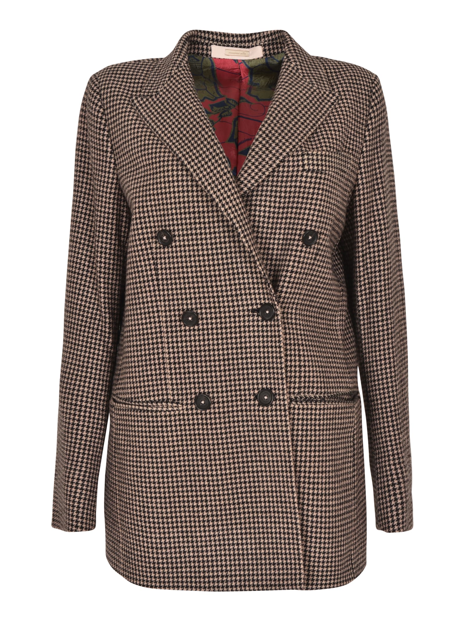 Massimo Alba Houndstooth Double-breasted Dinner Jacket
