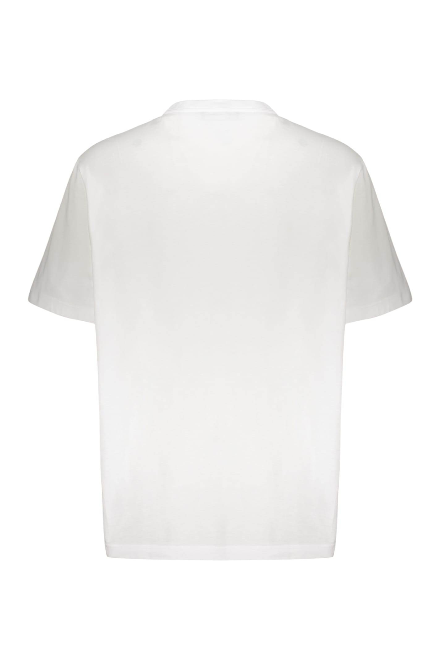 Versace Short Sleeve Cotton Polo Shirt In White