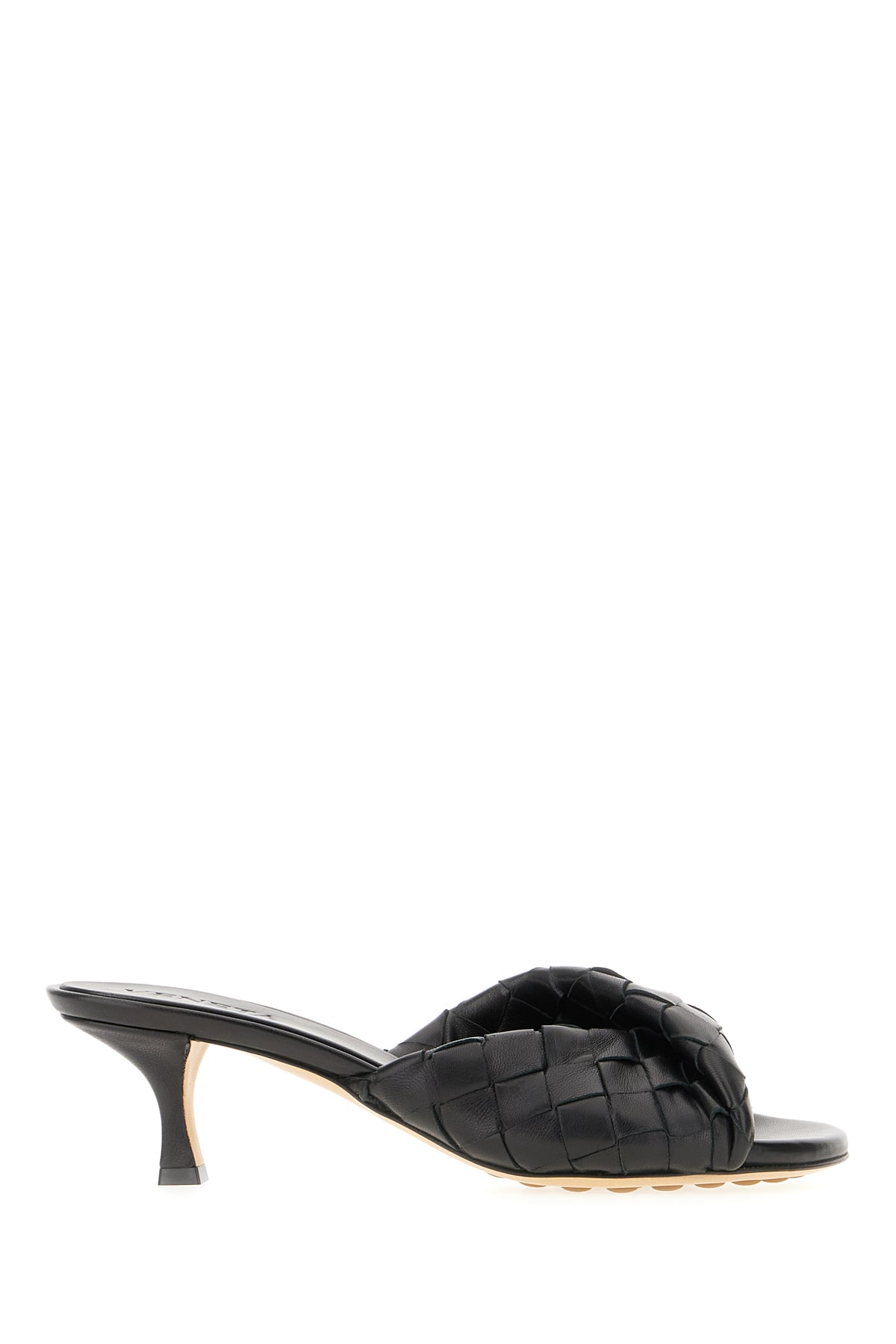 Bottega Veneta Black Leather Blink Mules In Nero