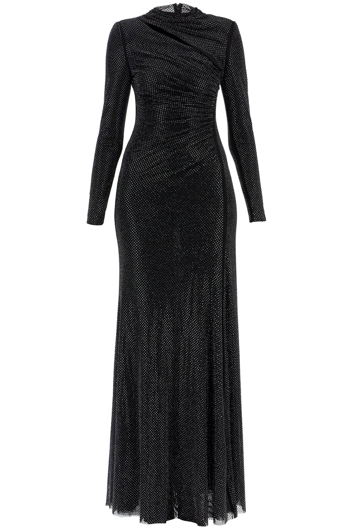 Long Mesh Dress With Rhinestones