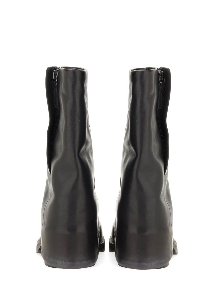 Ash Tijuana Draped Black Calf Leather Ankle Boots In Black