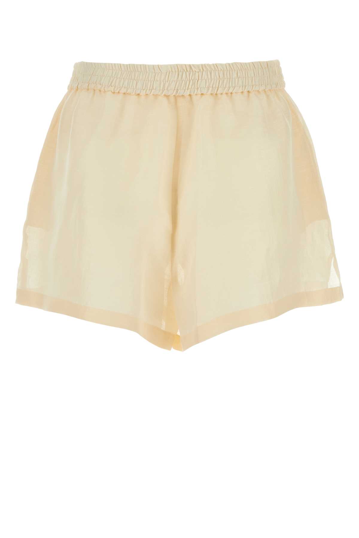 Givenchy Cream Silk Blend Shorts In Ivory