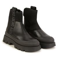 Dkny Kids' Black Ankle Boots For Girl With Logo