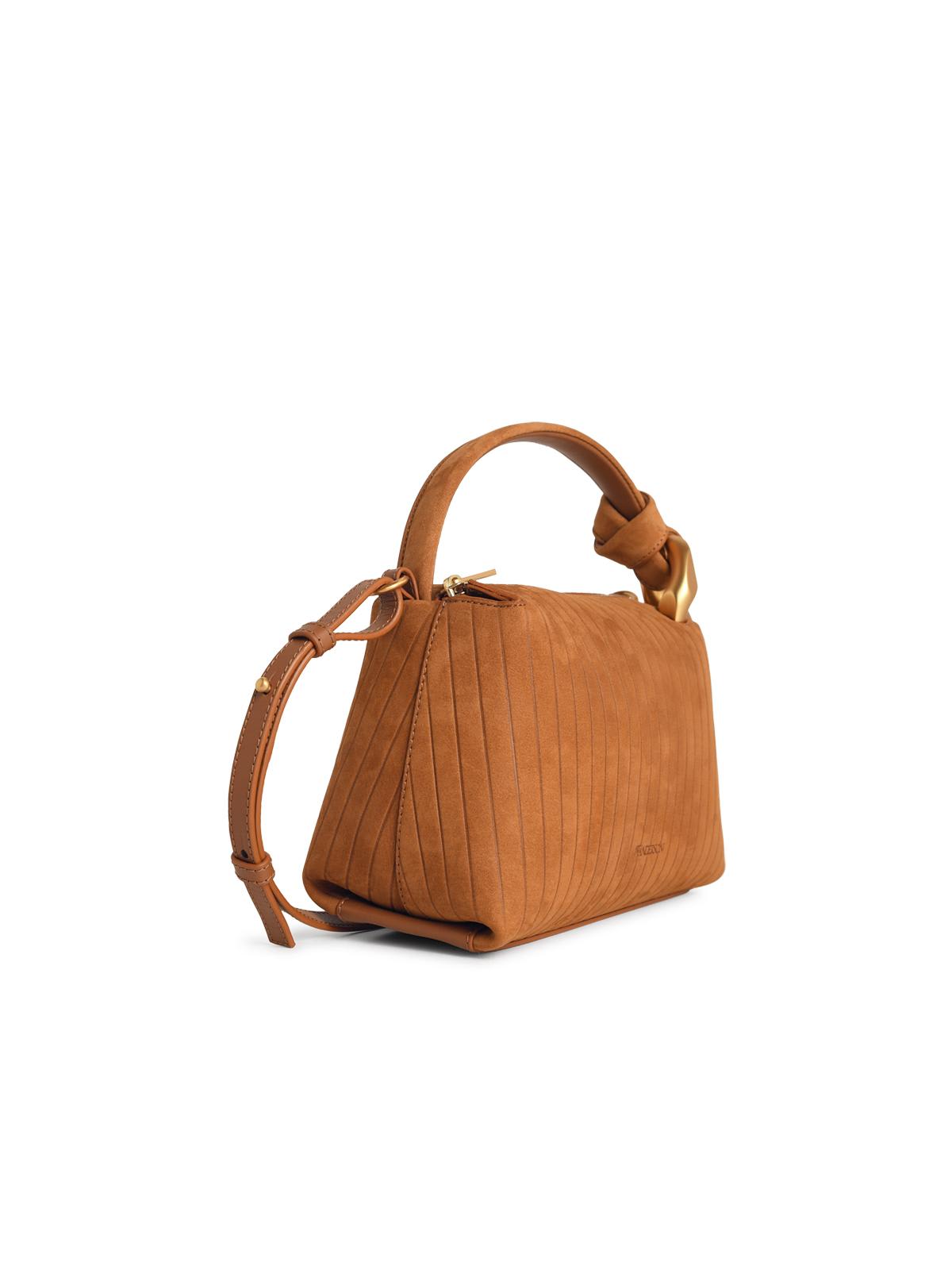 Jw Anderson Pleated Cross-body Bag Gold-tone Hardware In Brown