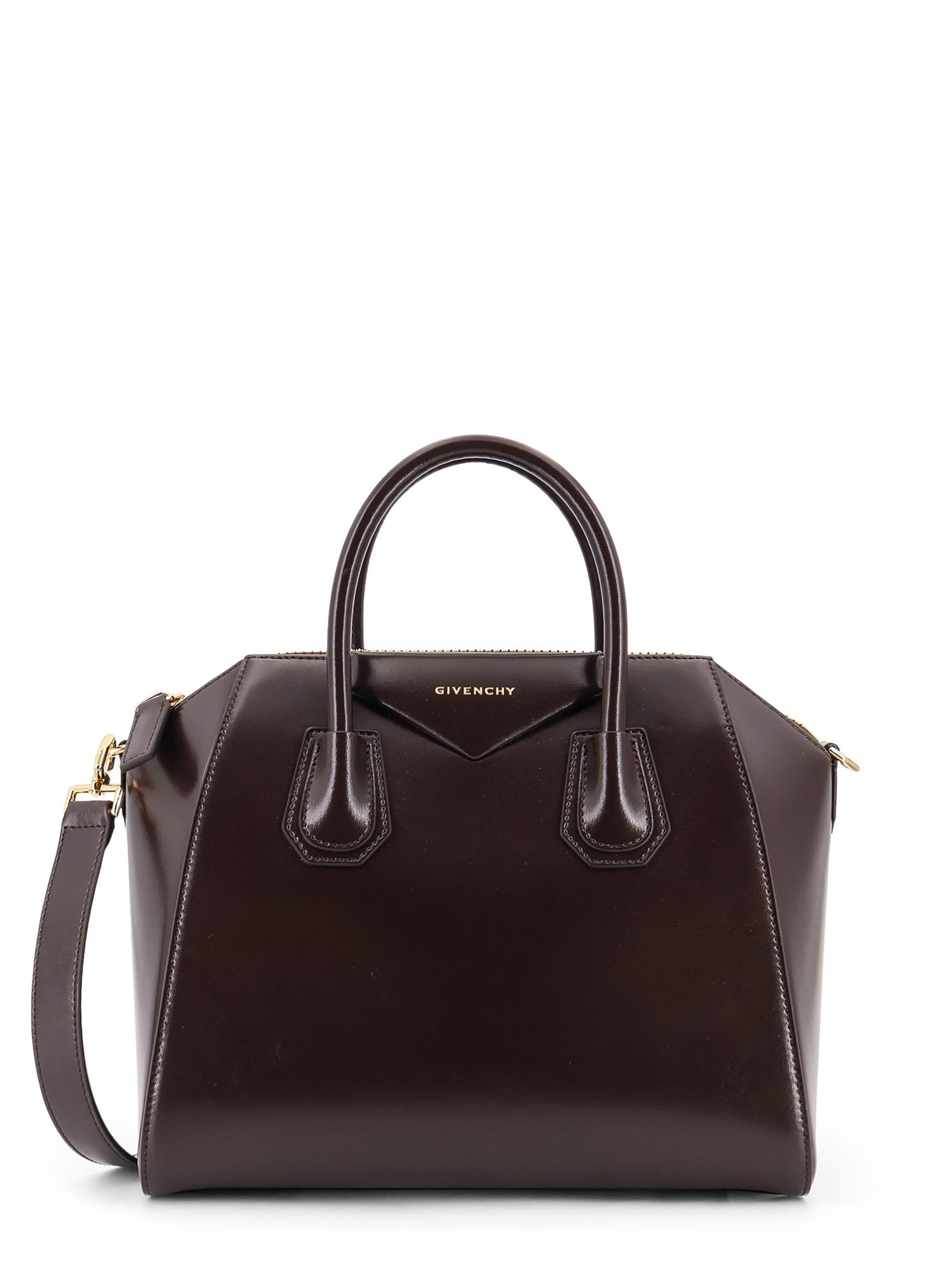 Givenchy Antigona Small Leather Bag In Brown