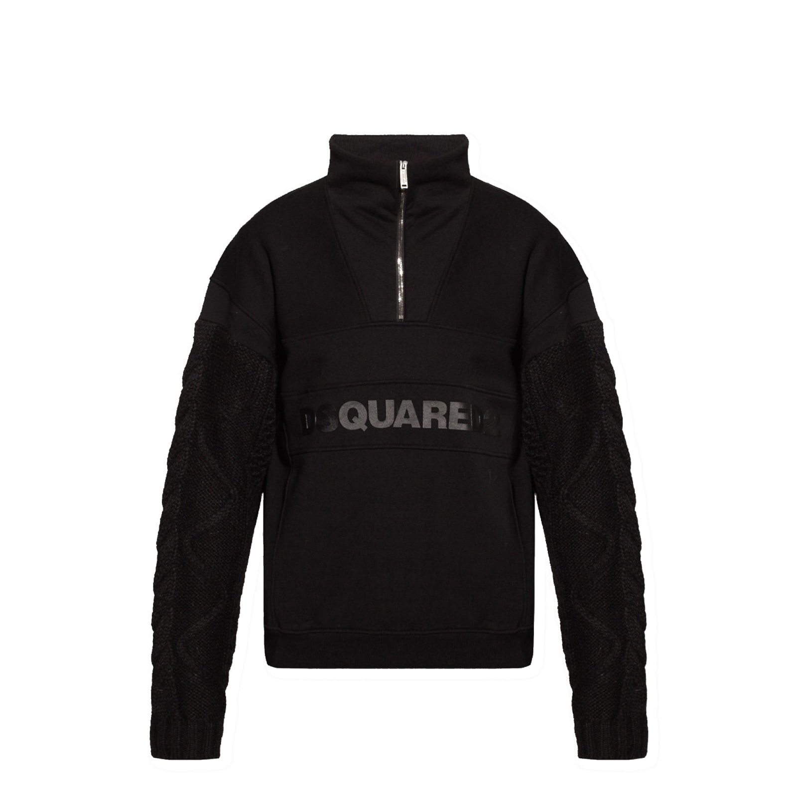 Shop Dsquared2 Cotton Logo Sweatshirt In Black