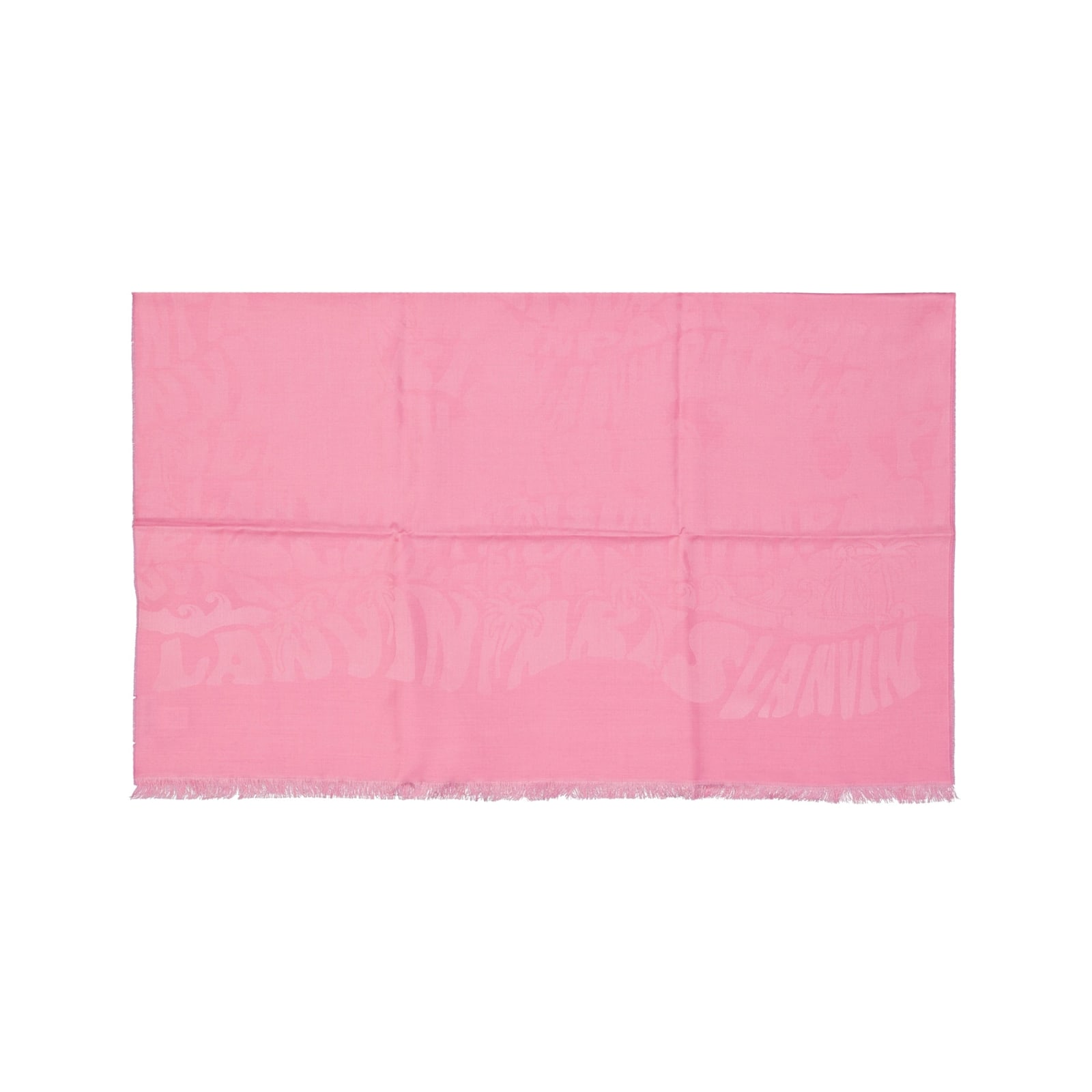 Shop Lanvin Silk And Wool Scarf In Pink