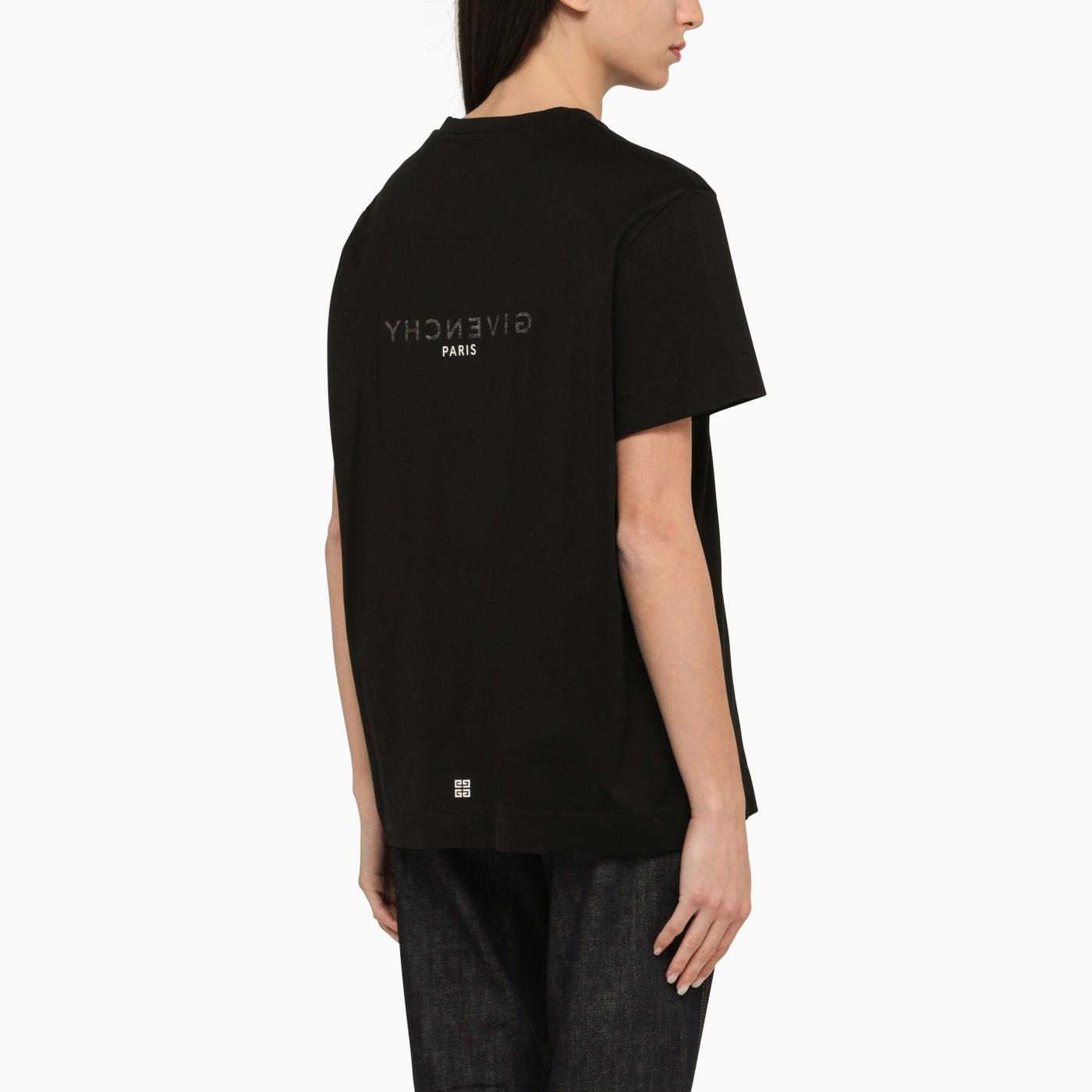 Shop Givenchy Black Crew-neck T-shirt With Logo