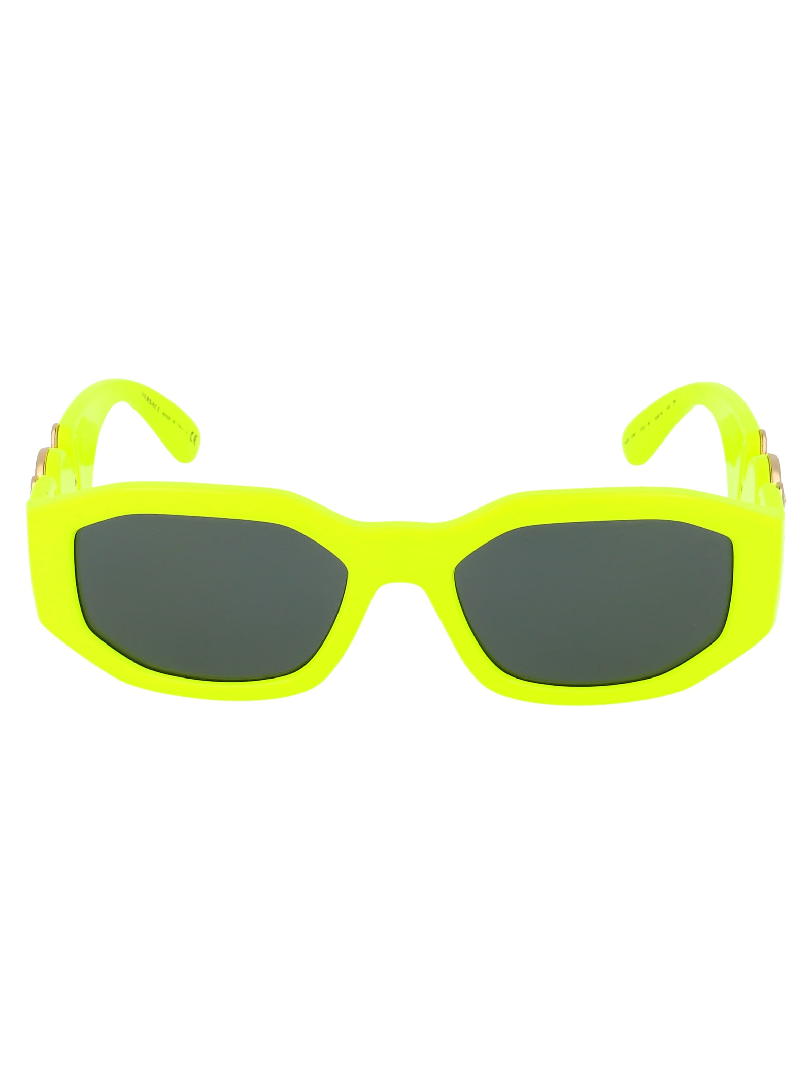 Shop Versace 0ve4361 Sunglasses In 532187 Yellow Fluo