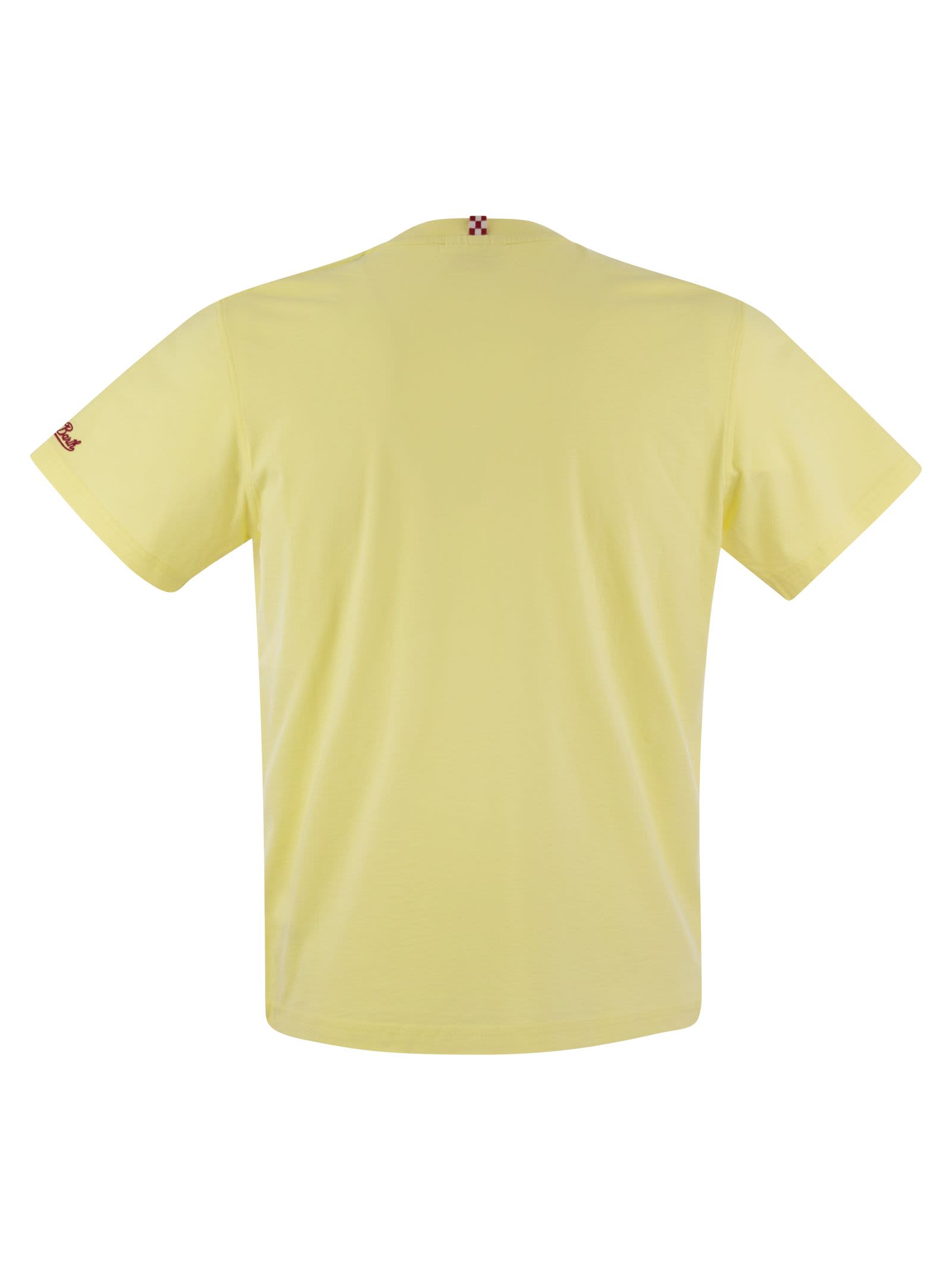 Shop Mc2 Saint Barth T-shirt With Chest Print In Yellow