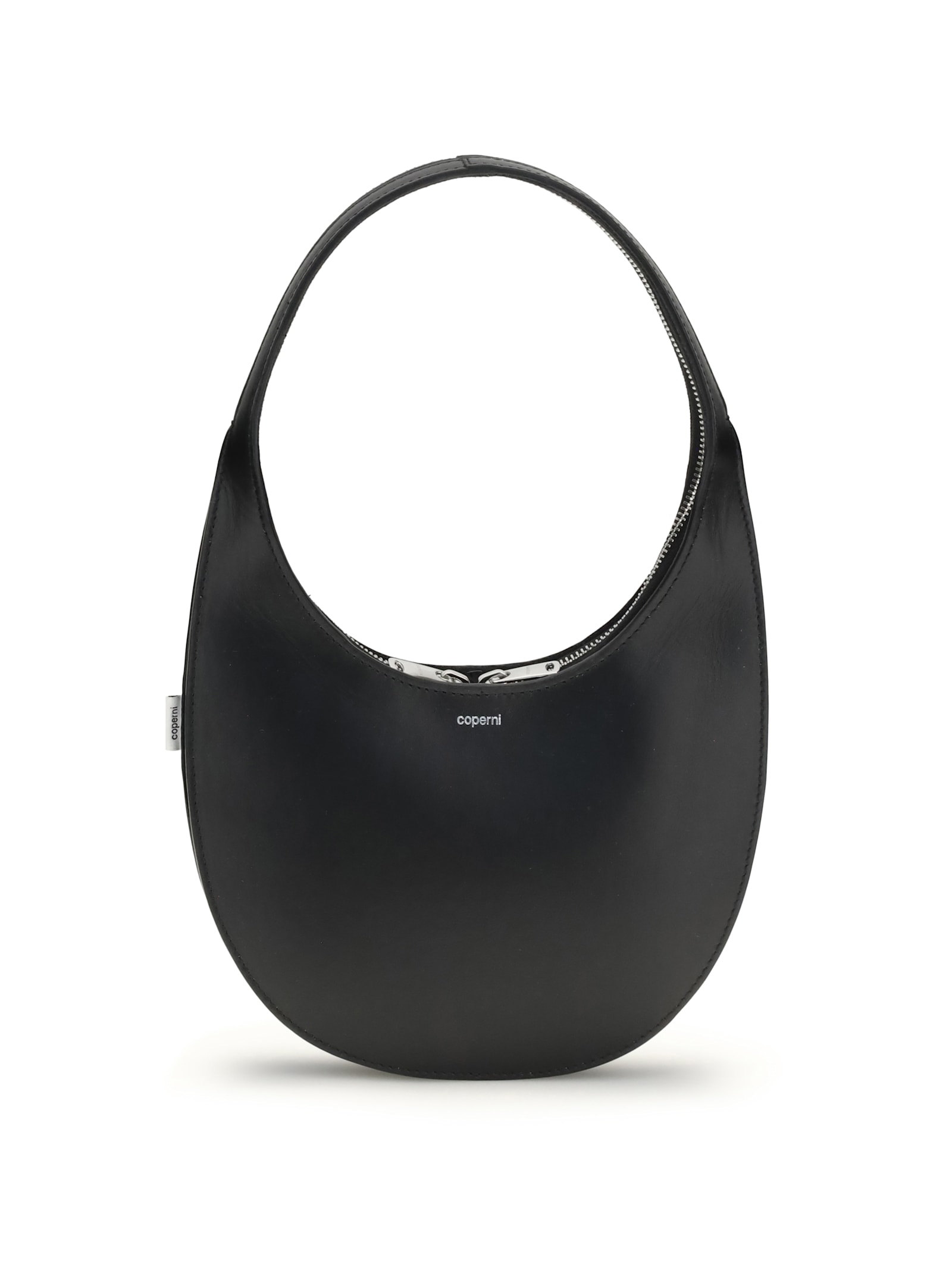 Coperni Soft Swipe Zip Shoulder Bag In Black