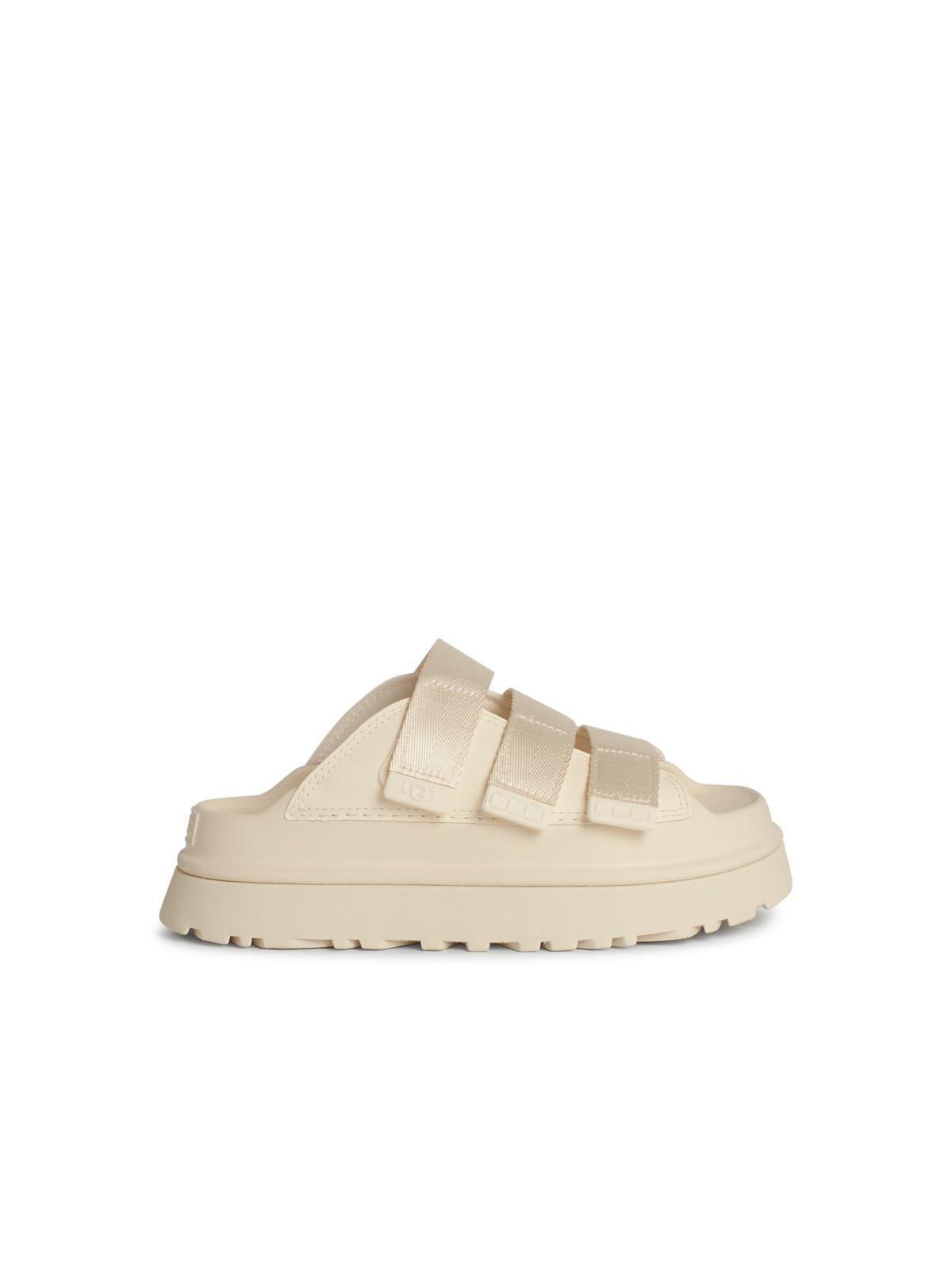 Ugg Goldenglow Ivory Fabric Blend Slippers In White