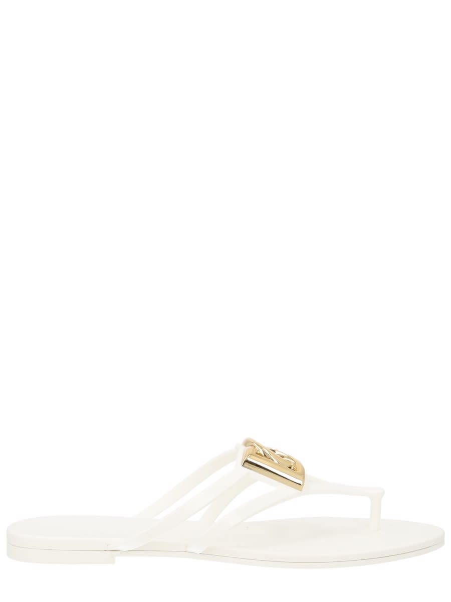Dolce & Gabbana Slide With Logo In White
