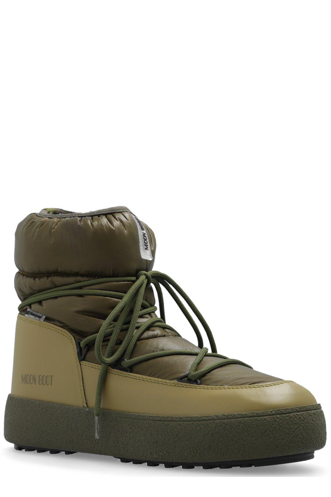 Shop Moon Boot Mtrack Low Padded Boots In Verde