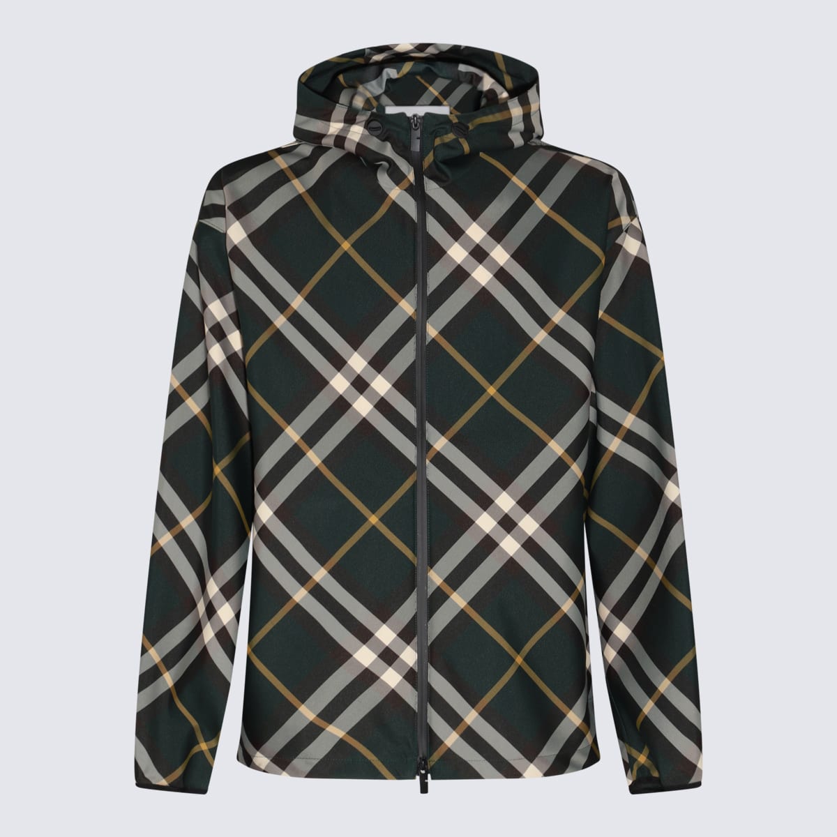 Burberry Ivy Ip Check Ski Casual Jacket In Black