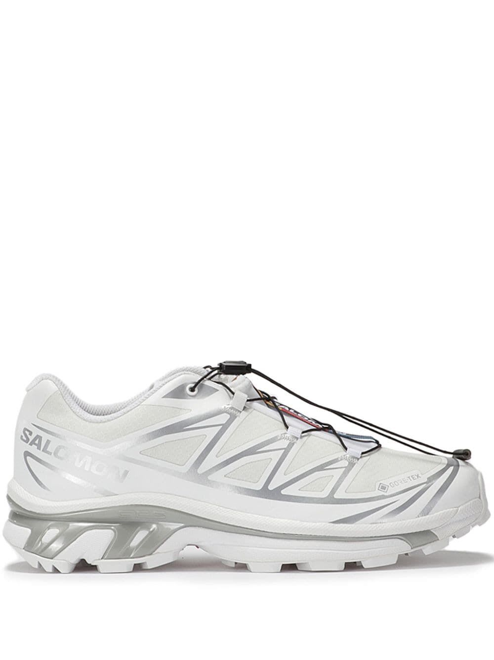 Shop Salomon Xt-6 Gtx Sneakers In White White Ftw Silver