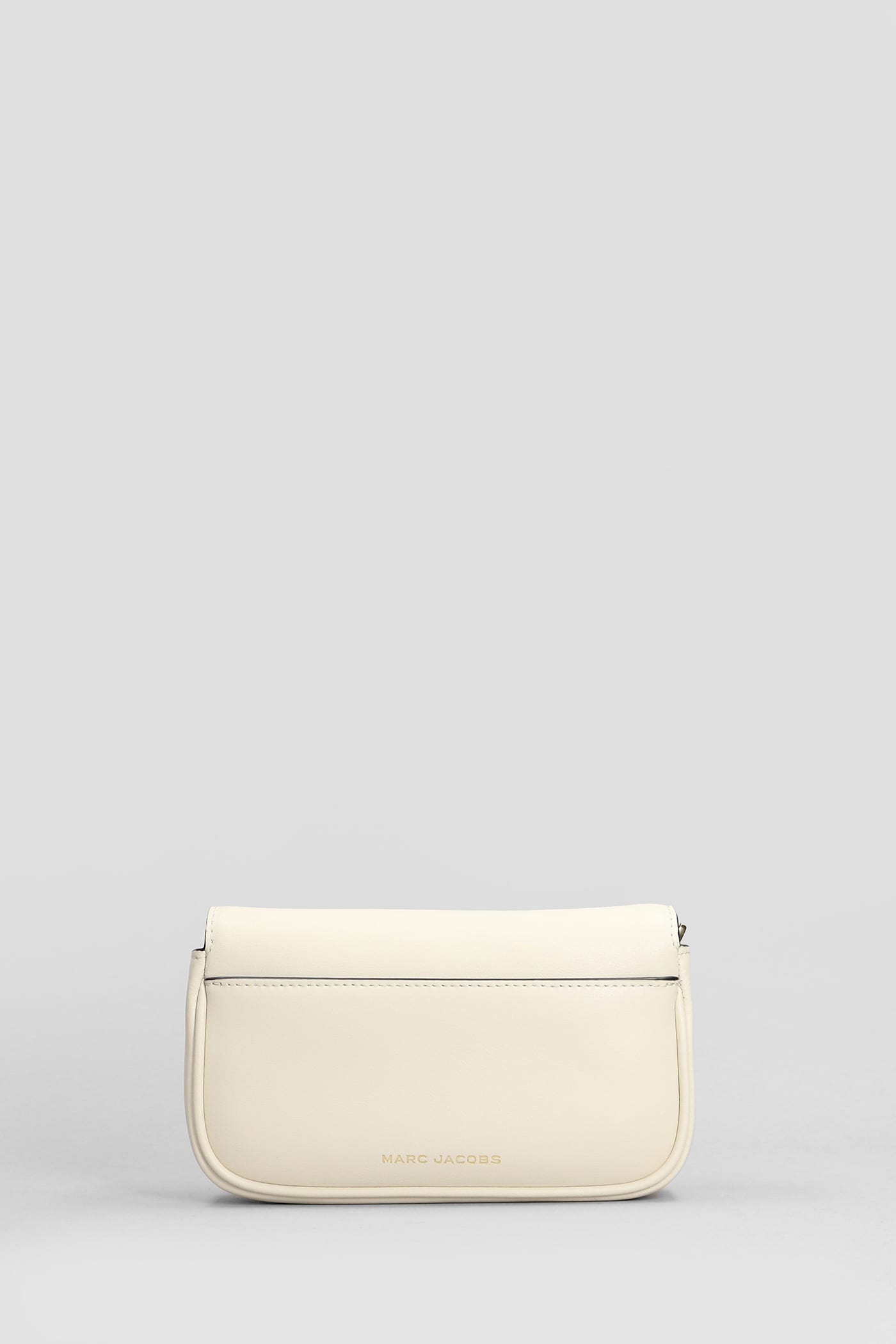 Shop Marc Jacobs The Mini Shoulder Shoulder Bag In Beige Leather