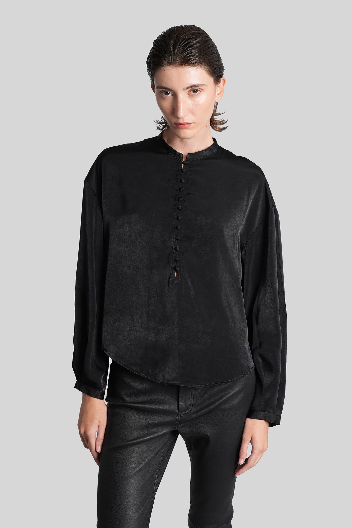 Iro Ezia Blouse In Black Polyester In Black