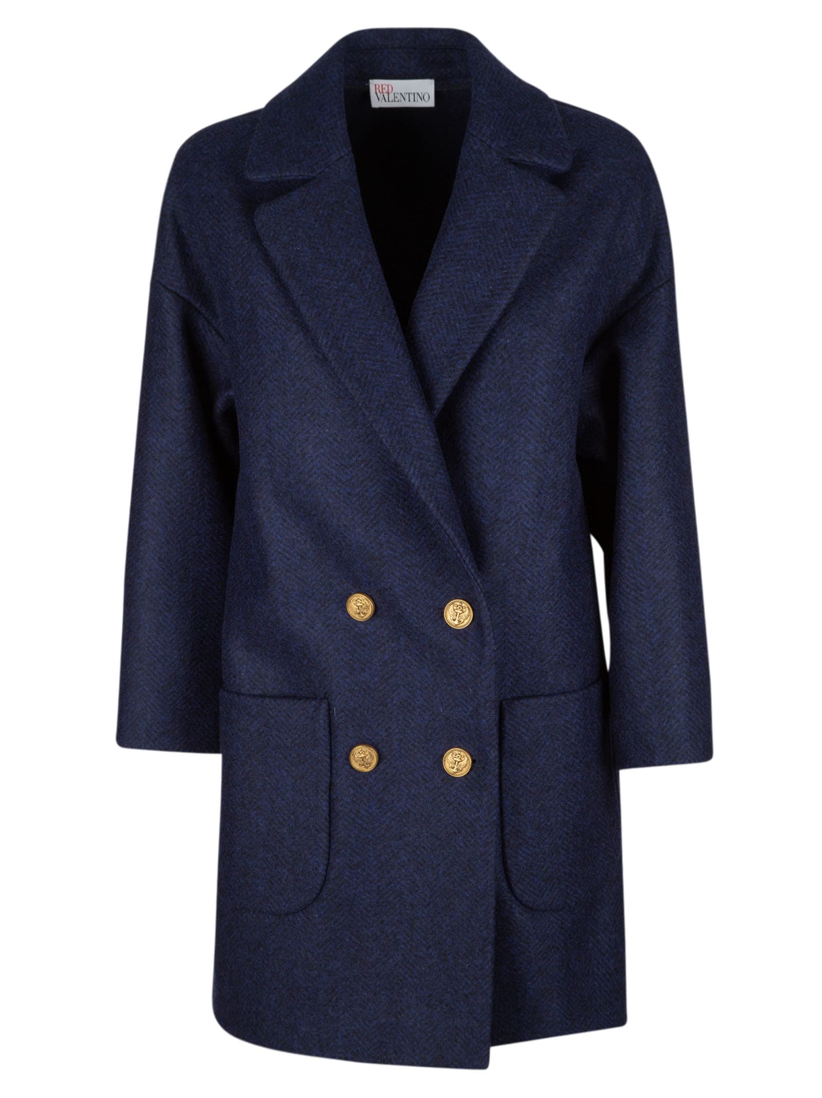 RED Valentino Plain Double-breasted Coat