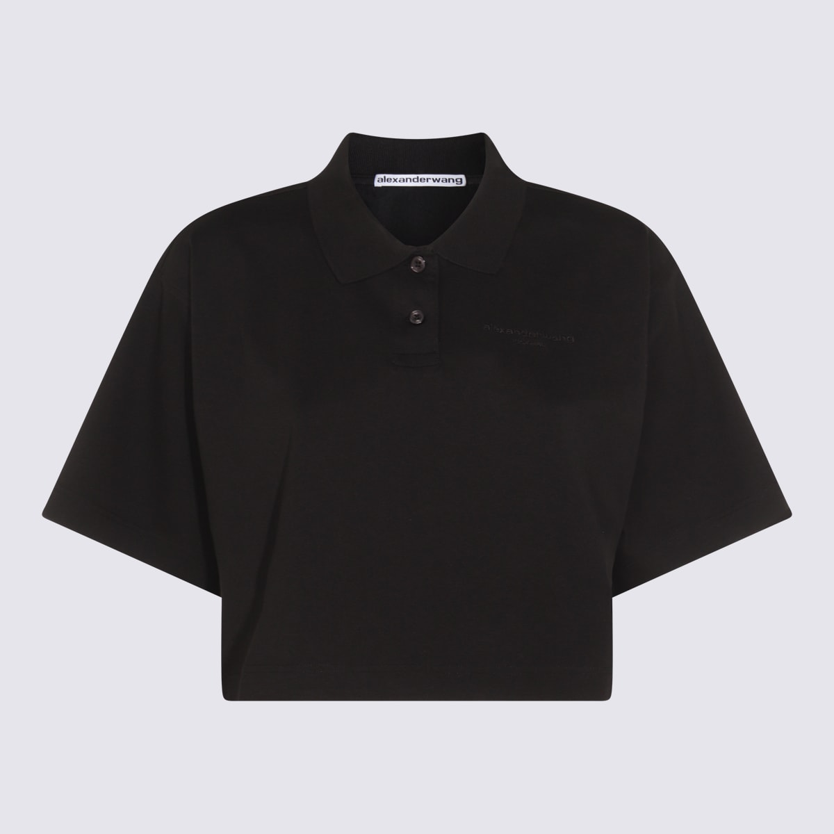 Black Cotton Polo Shirt