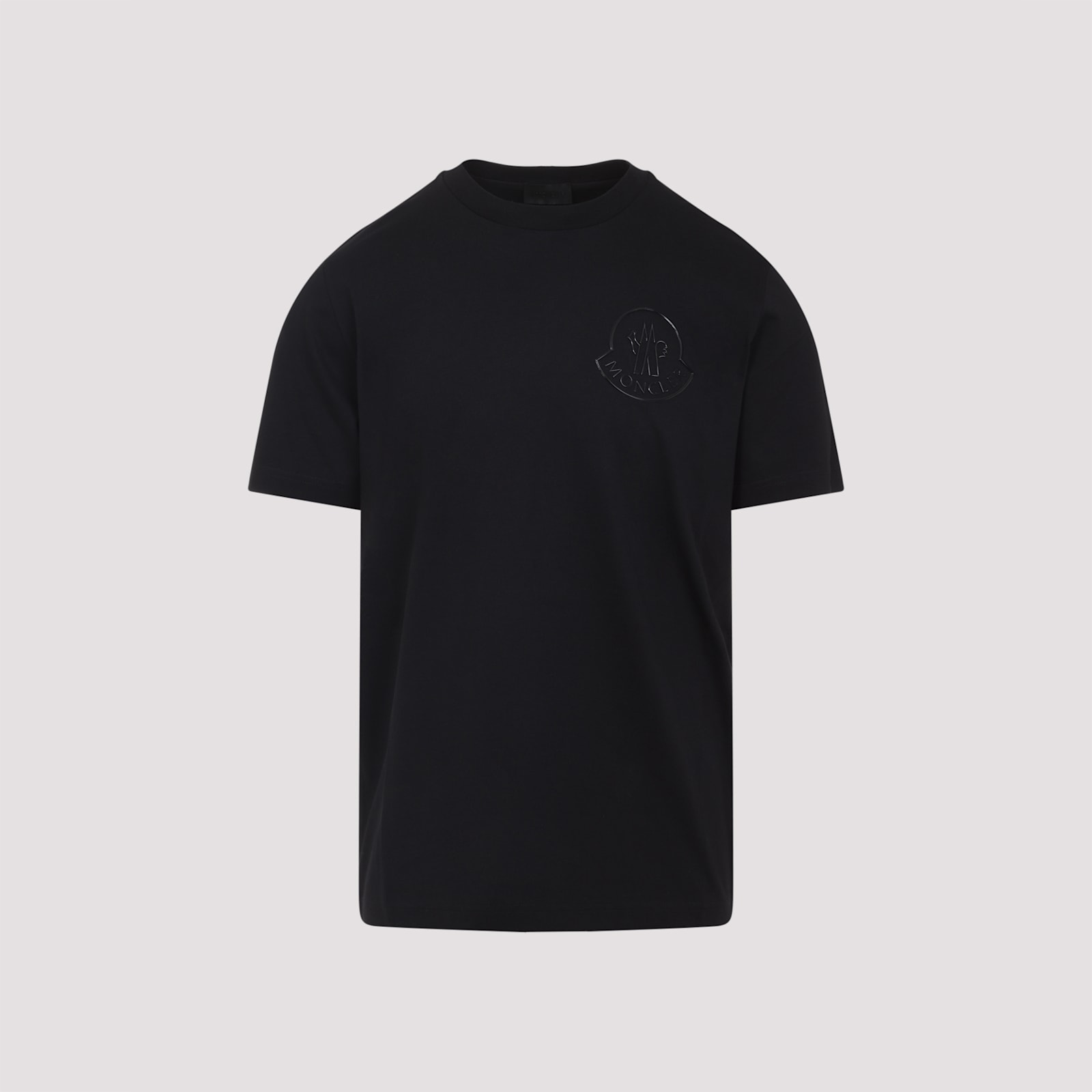 Moncler Logo-embossed Cotton T-shirt In Black