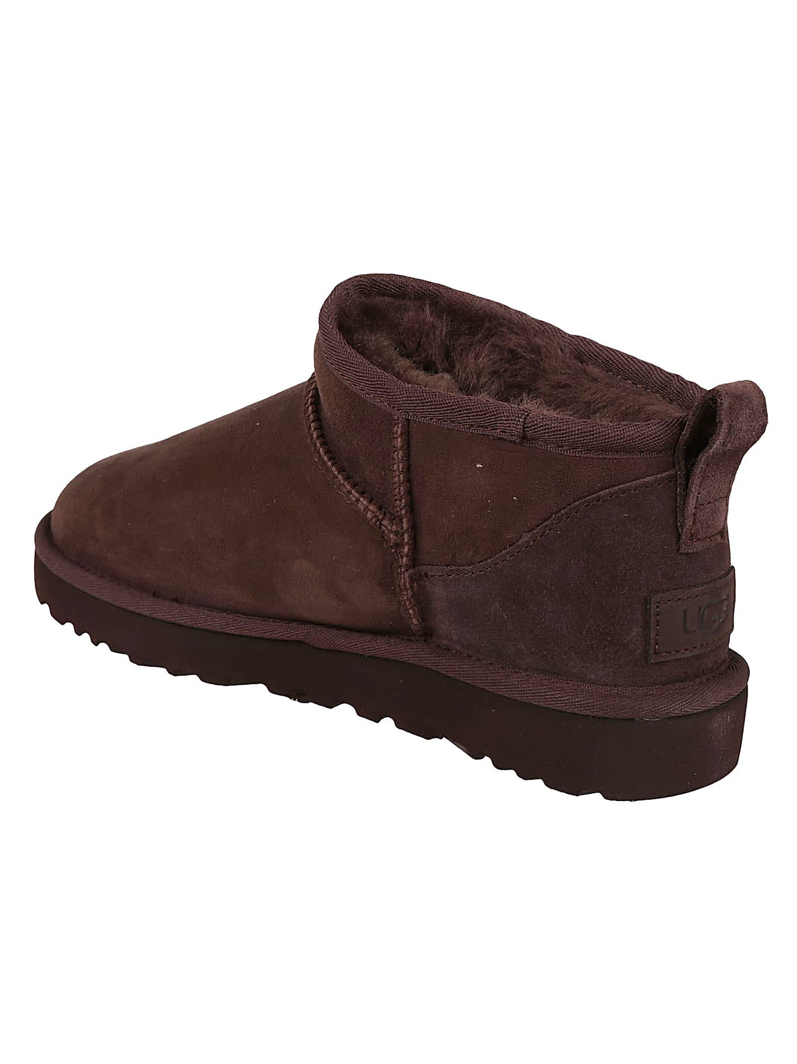 Ugg Classic Ultra Mini Womens Suede Ankle Bootie Slippers