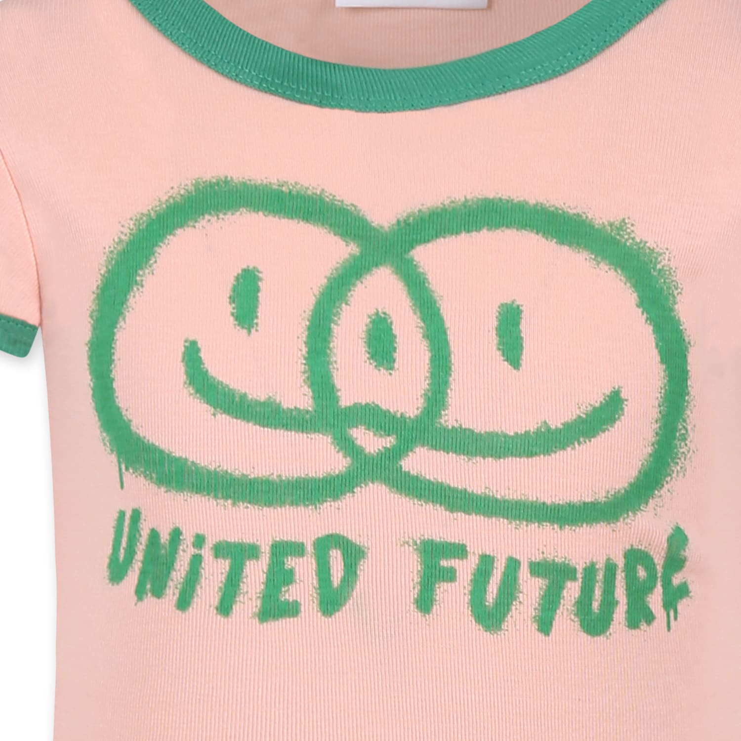 Molo Pink T-shirt For Irl With Smileys In Pink