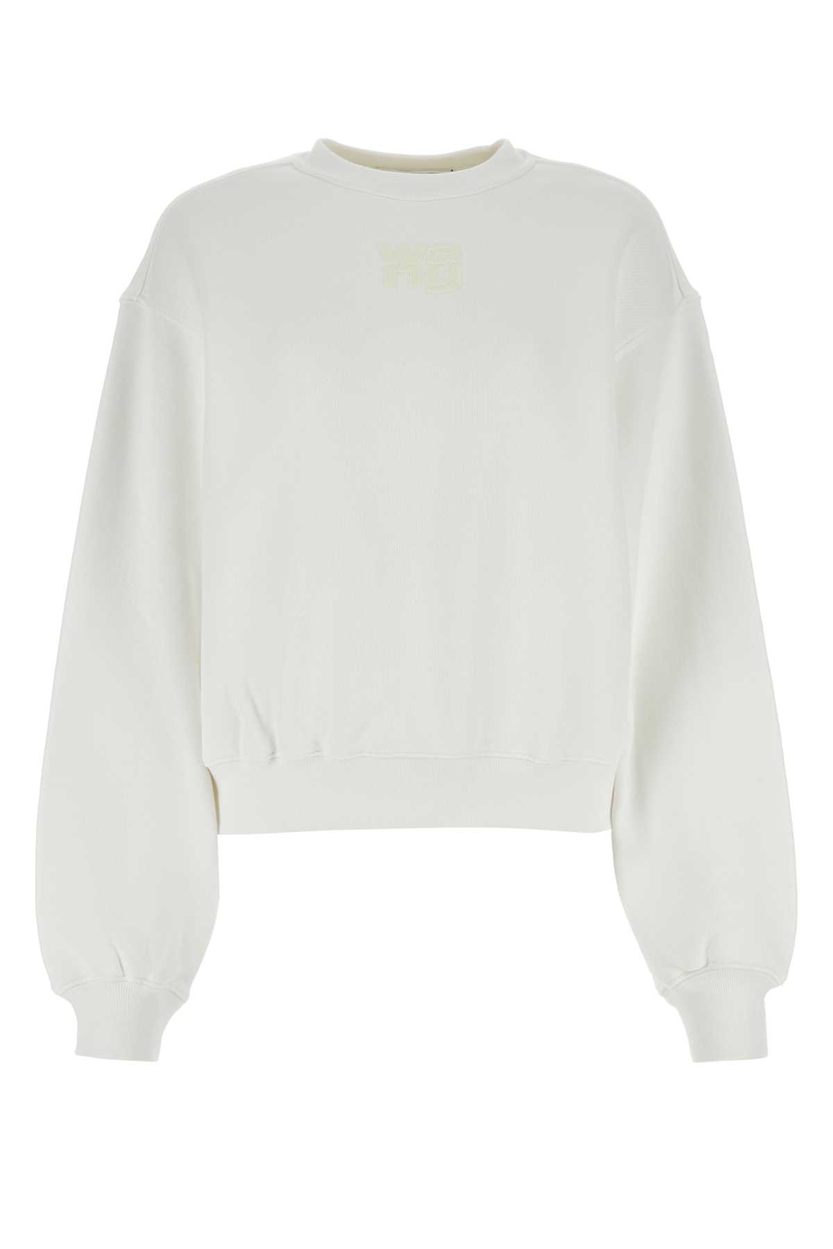 Shop Alexander Wang T White Cotton Sweatshirt