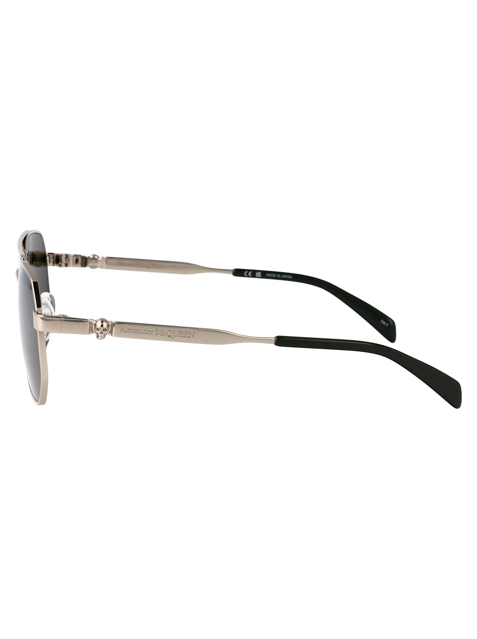 Alexander Mcqueen Alexander Mc Queen Sunglasses Am0458 S 003 In 003 Silver Silver Green
