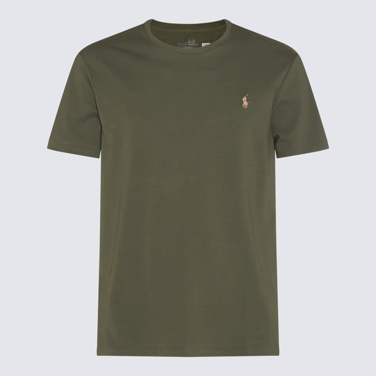 Shop Polo Ralph Lauren Dark Green Cotton T-shirt In Dark Sage