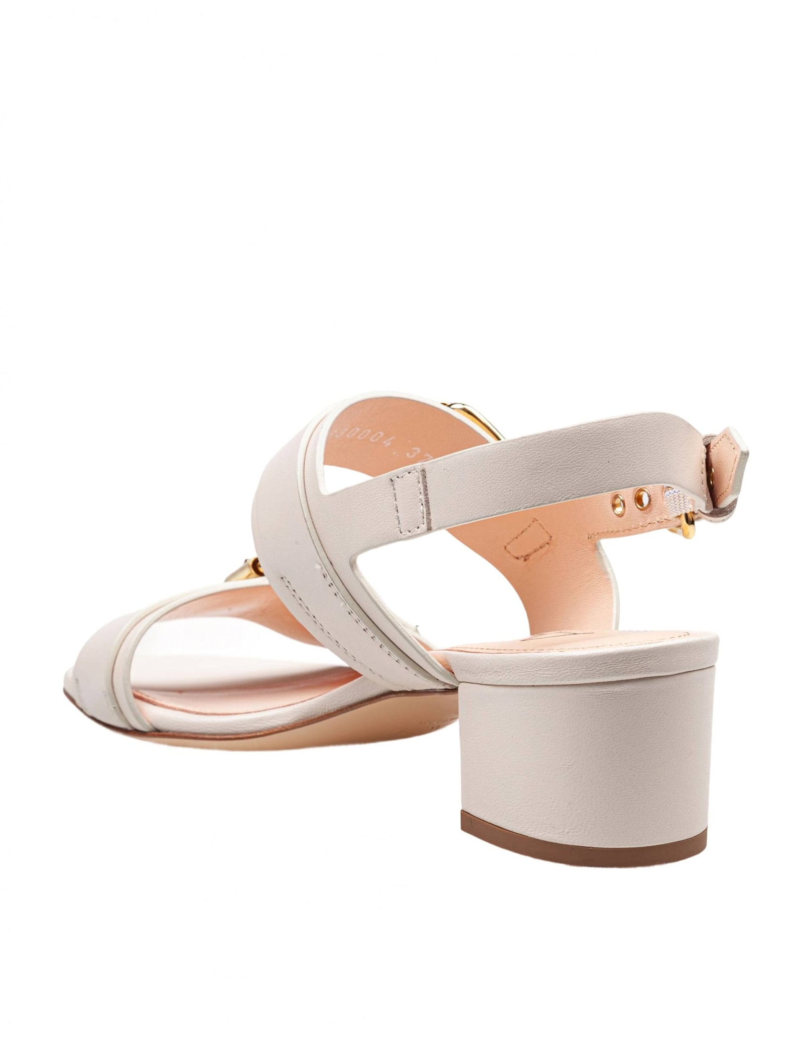 Agl Attilio Giusti Leombruni Agl Chalk Leather Sandals With Maxi Metal Buckles In Plaster