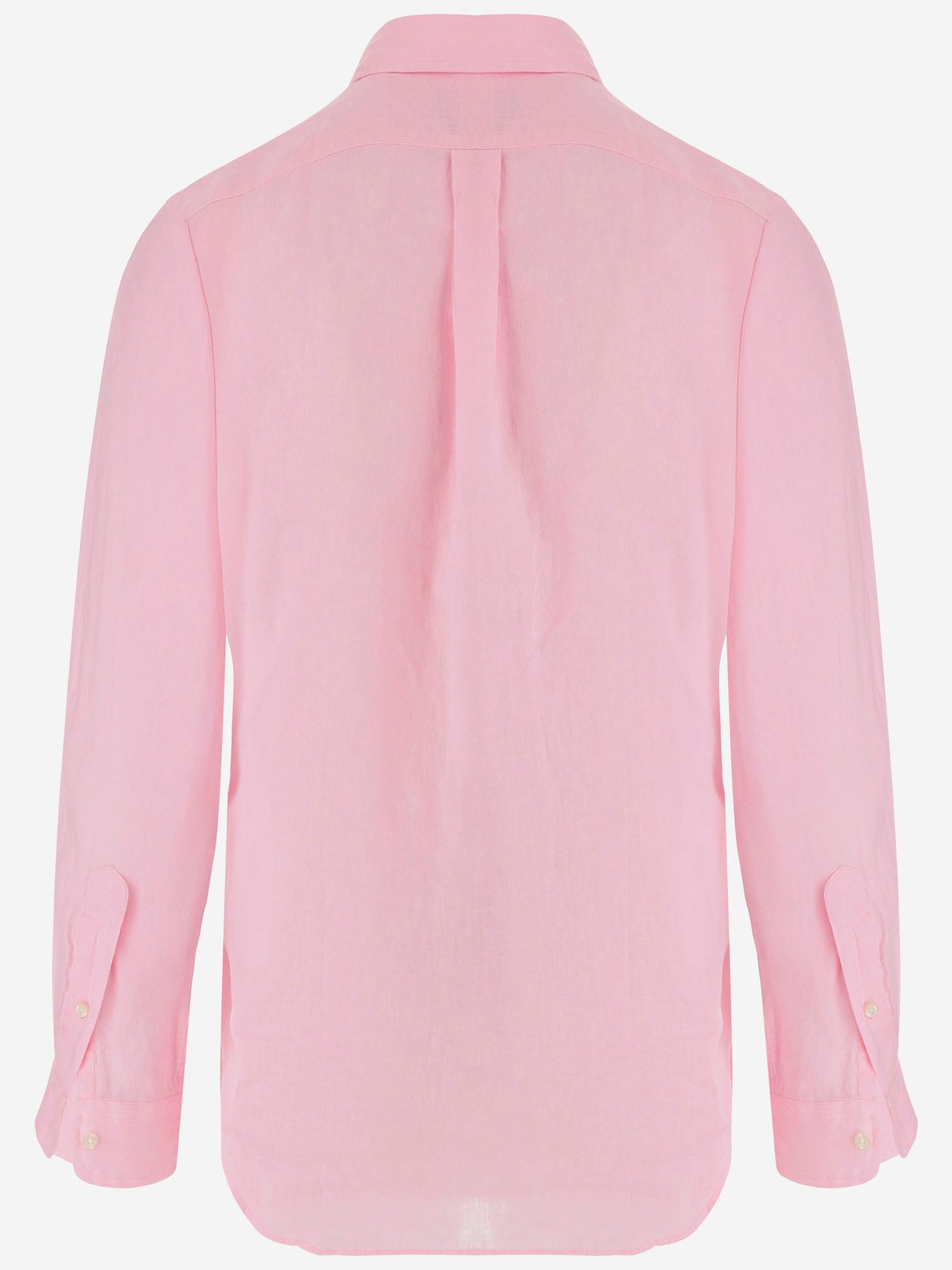 Polo Ralph Lauren Linen Custom Fit Shirt In Pink