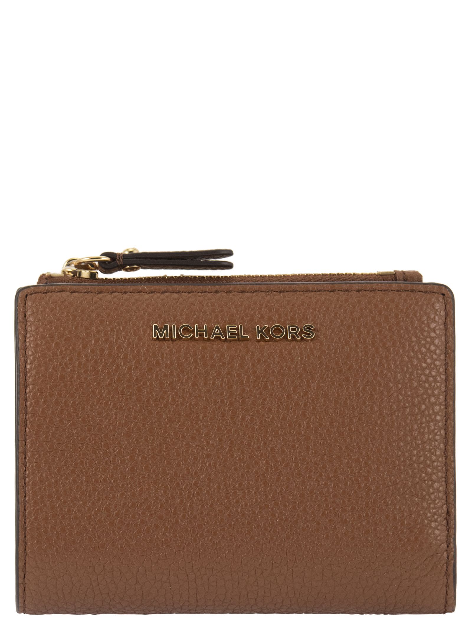 Michael Kors Leather Wallet In Brown