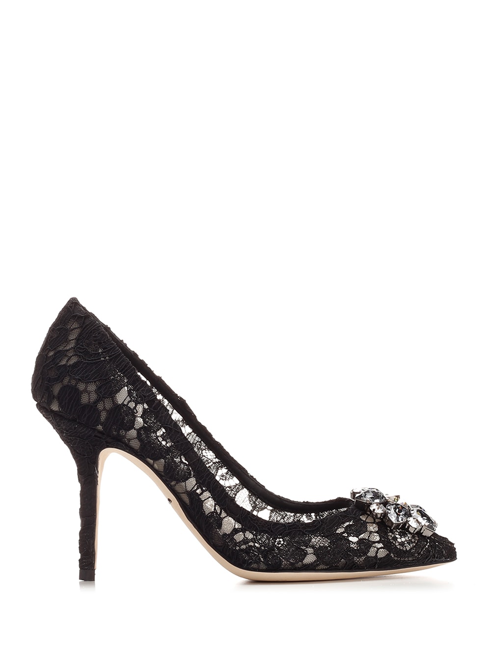 Shop Dolce & Gabbana Bellucci Lace Décolletè In Nero