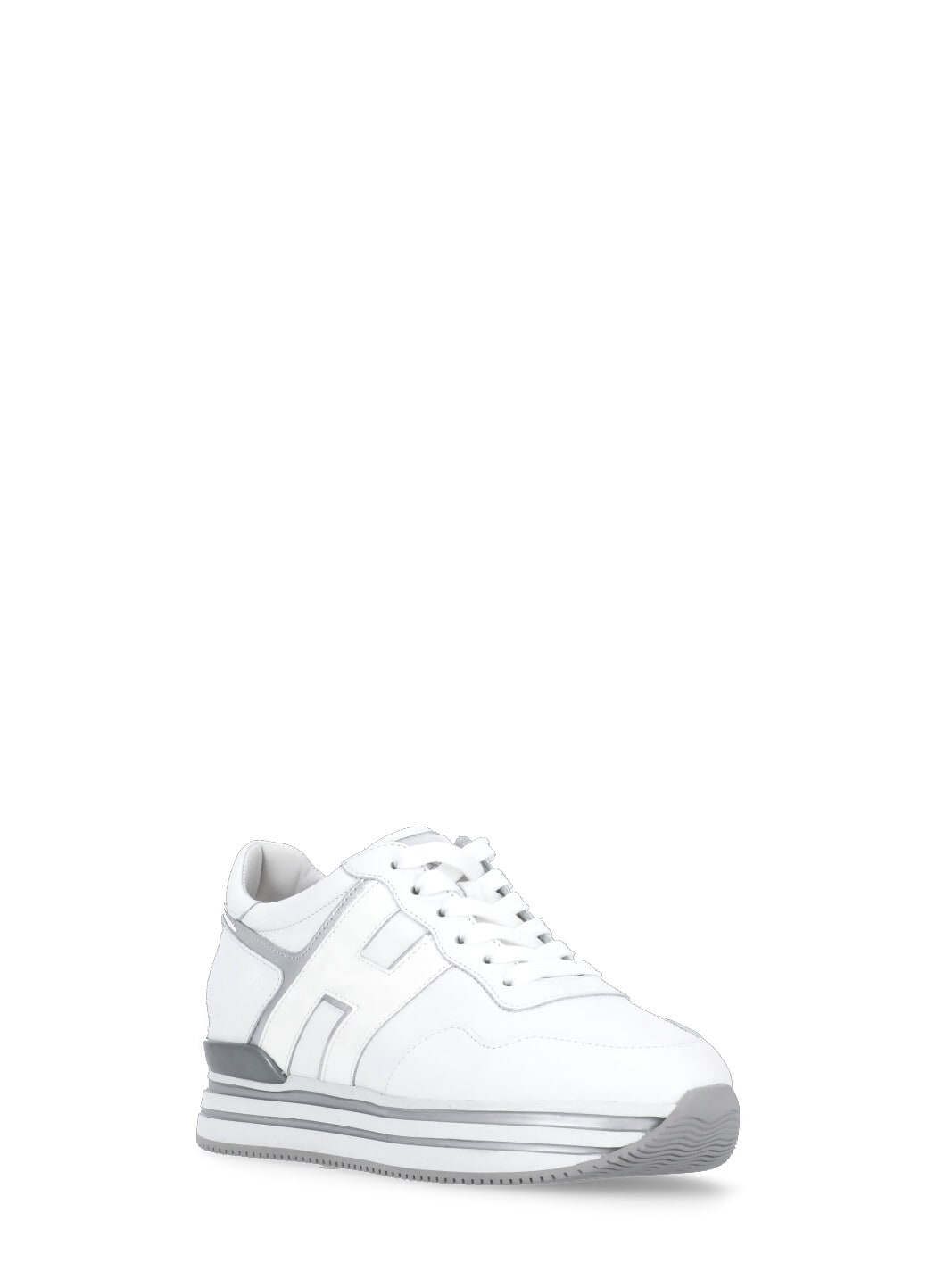 Shop Hogan Midi Platform H483 Sneakers In White