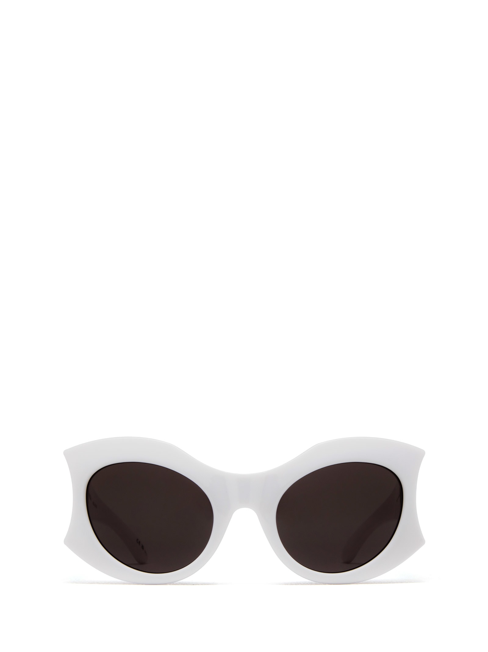 Shop Balenciaga Bb0256s White Sunglasses