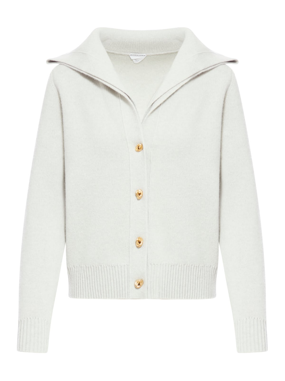 Shop Bottega Veneta Compact Cardigan In Grey