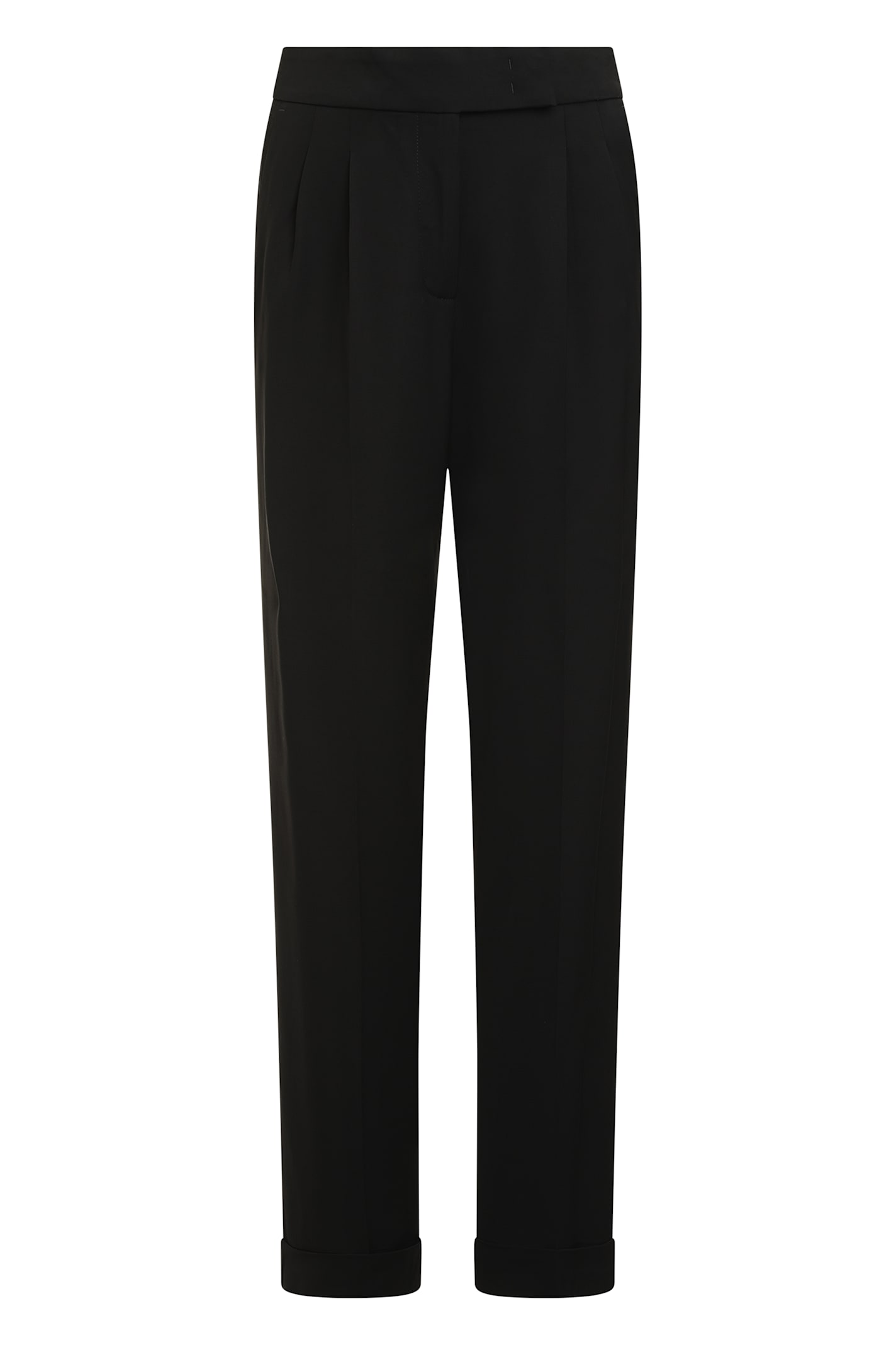 Peserico Viscose Trousers In Black